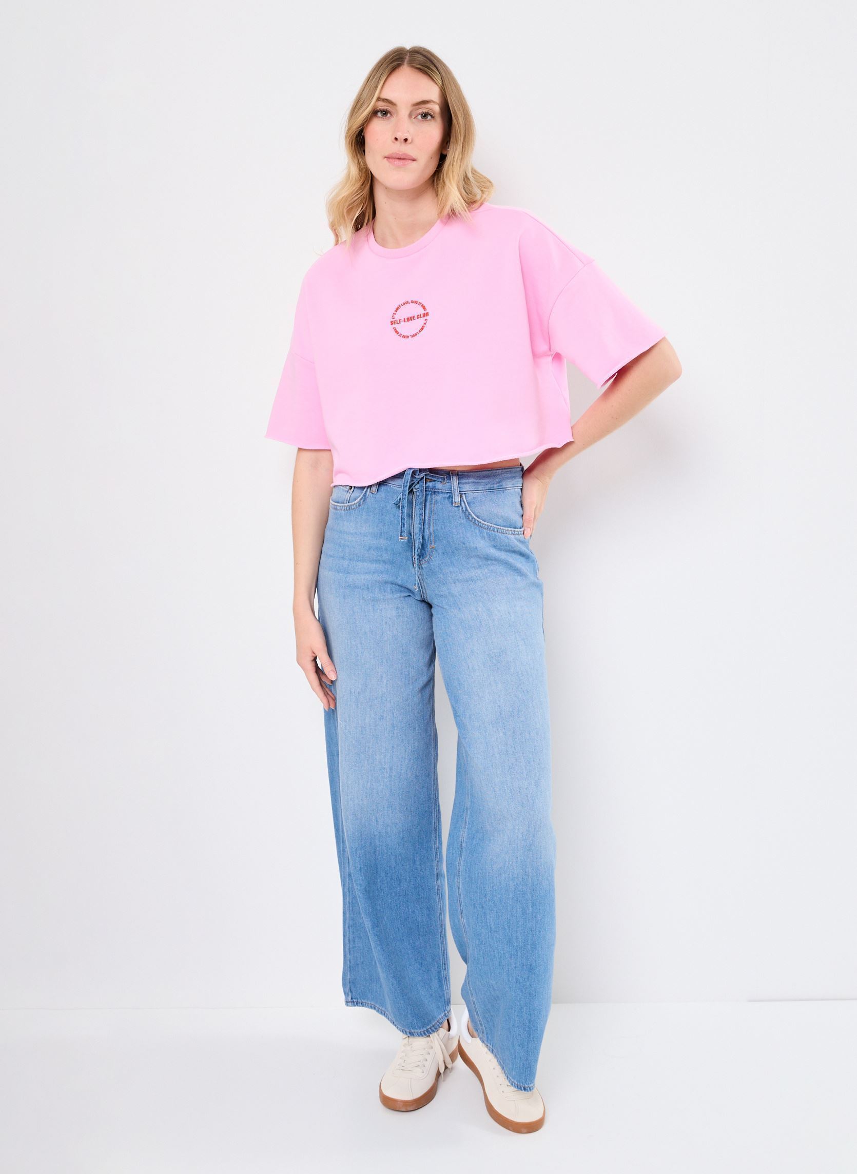 T-shirt a maniche corte NMASTON 24 O-NECK SWEAT JRS donna rosa Noisy May T-shirt a maniche corte NMASTON 24 O-NECK SWEAT JRS donna rosa BONBON