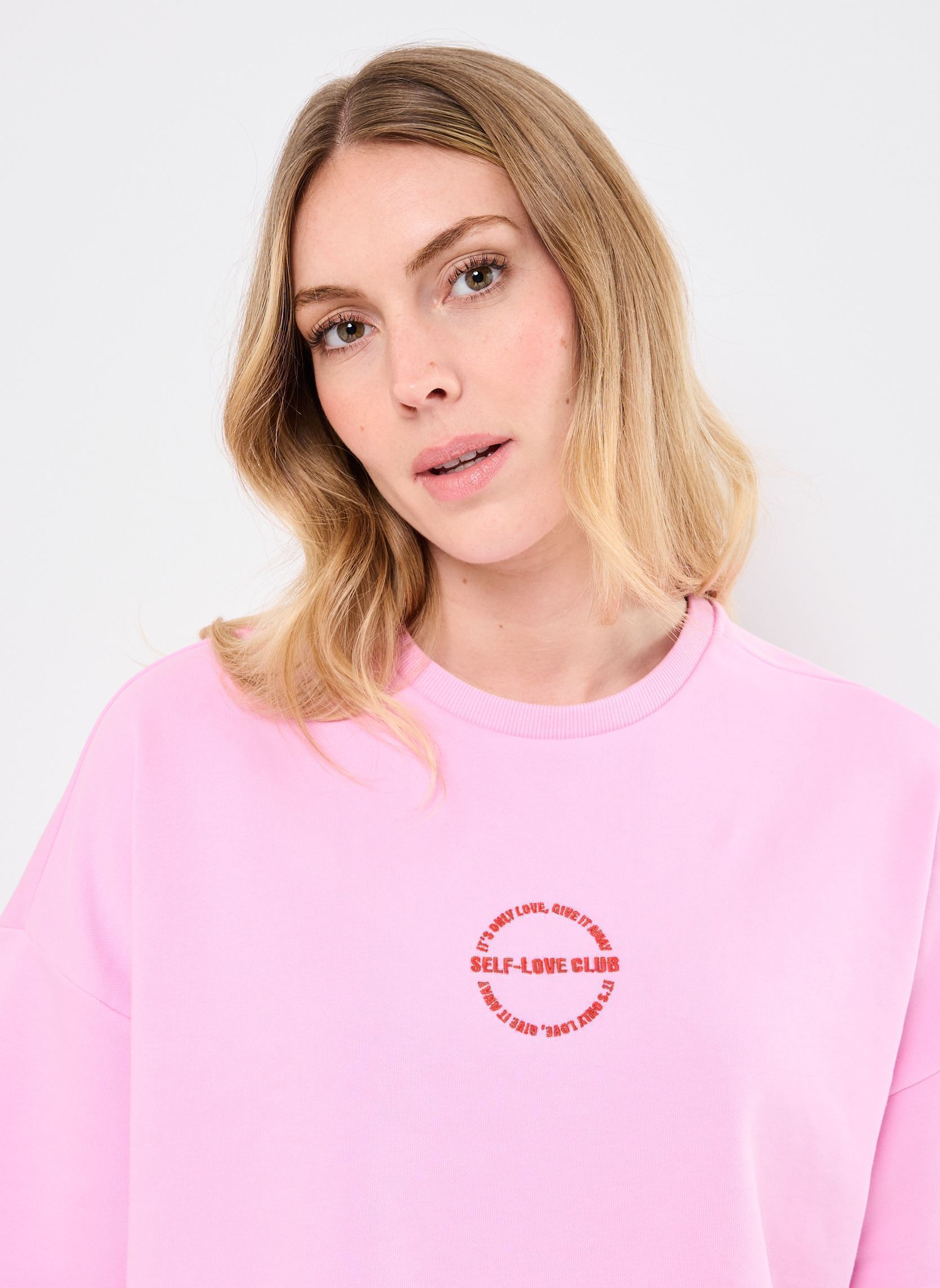 T-shirt a maniche corte NMASTON 24 O-NECK SWEAT JRS donna rosa Noisy May T-shirt a maniche corte NMASTON 24 O-NECK SWEAT JRS donna rosa BONBON