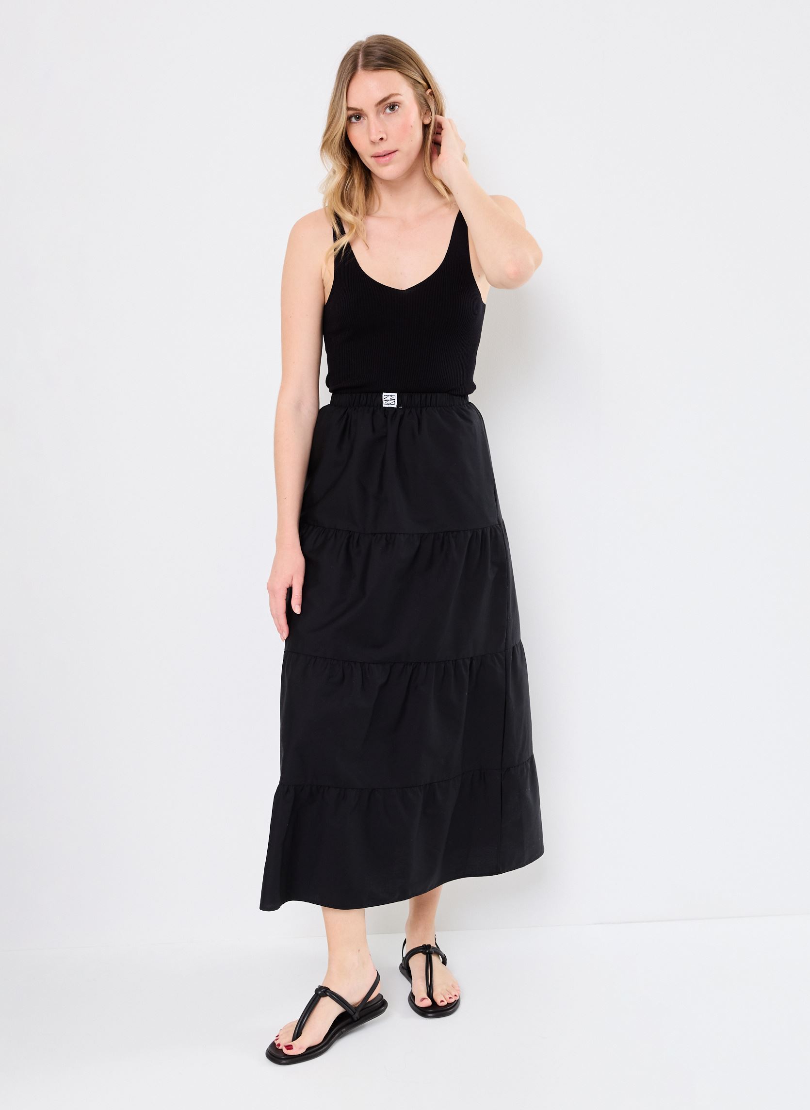 Jupe maxi ajustée | Noir | NEW YORKER