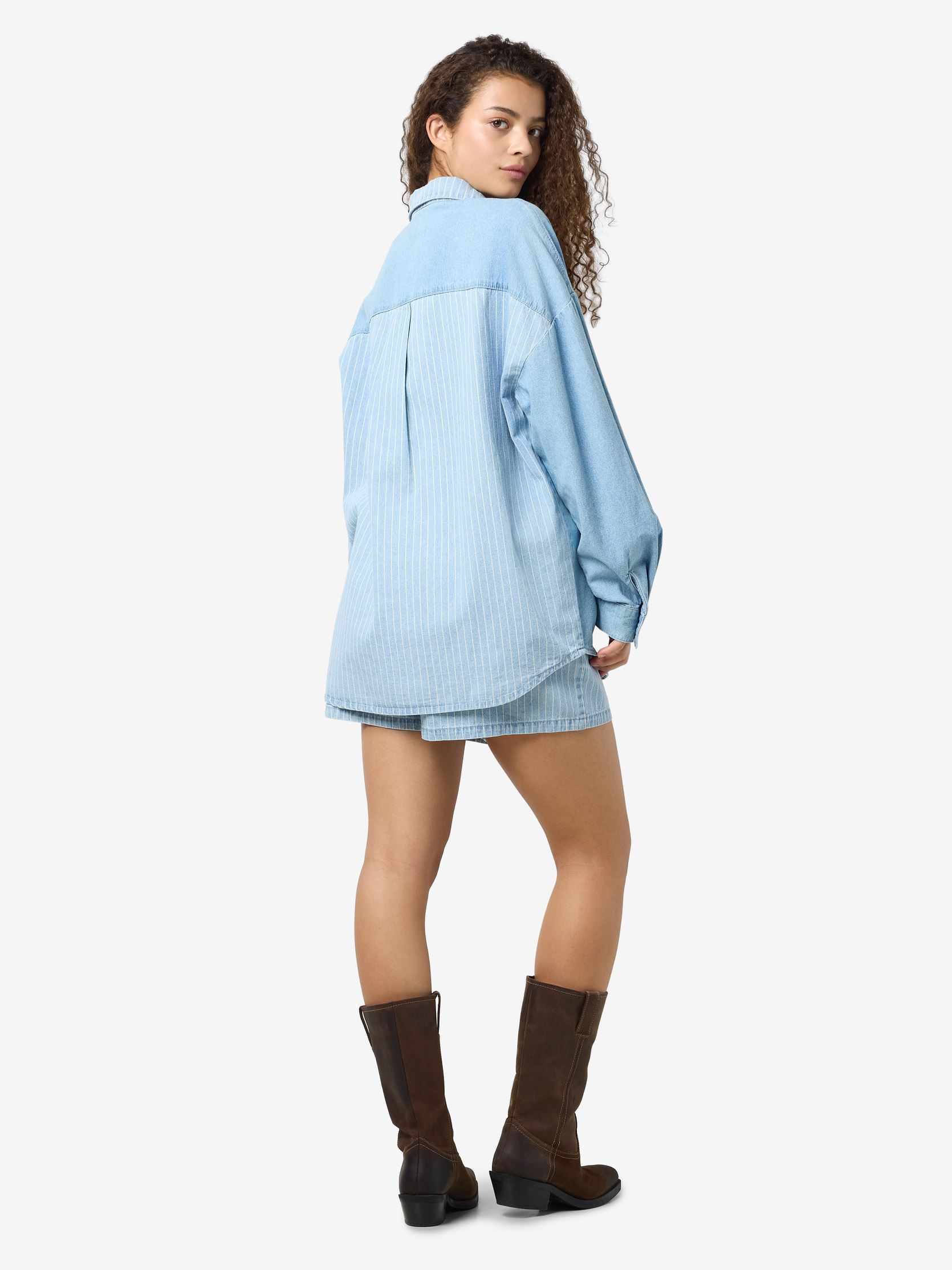 Camisas de manga larga NMKATRI LS OVERSIZE STR SHRT BS006LB mujer azul Noisy May Camisas de manga larga NMKATRI LS OVERSIZE STR SHRT BS006LB mujer azul LIGHT BLUE DENIM