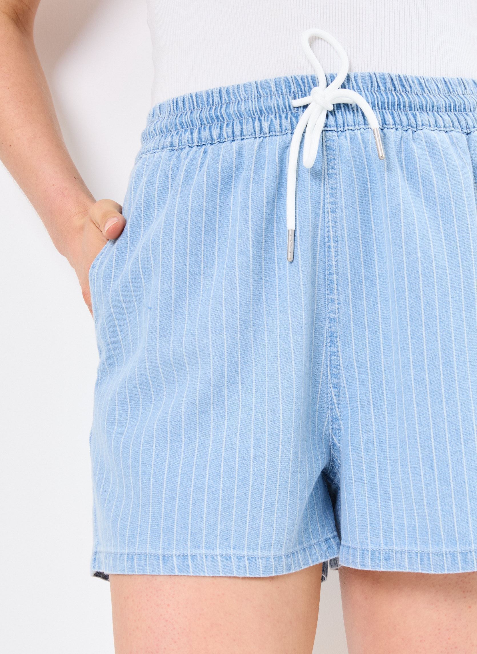Shorts NMKATRI NW ELASTIC STRIPE SHORT BS006LB damen blau Noisy May Shorts NMKATRI NW ELASTIC STRIPE SHORT BS006LB damen blau Light Blue Denim