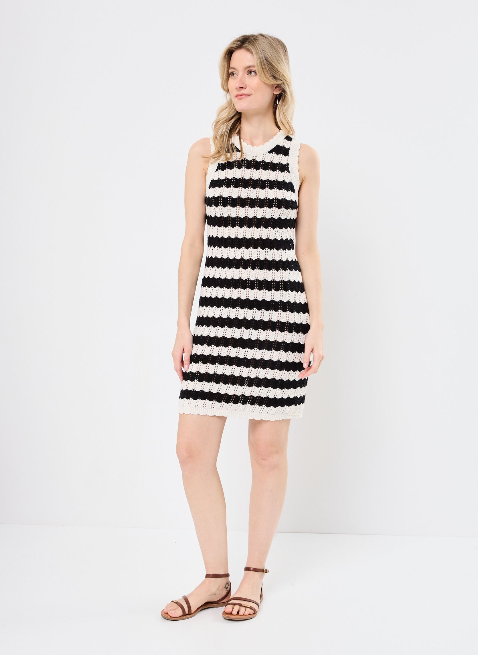 Abiti NMLAIKA SL O-NECK KNIT DRESS FWD donna beige Noisy May Abiti NMLAIKA SL O-NECK KNIT DRESS FWD donna beige Birch