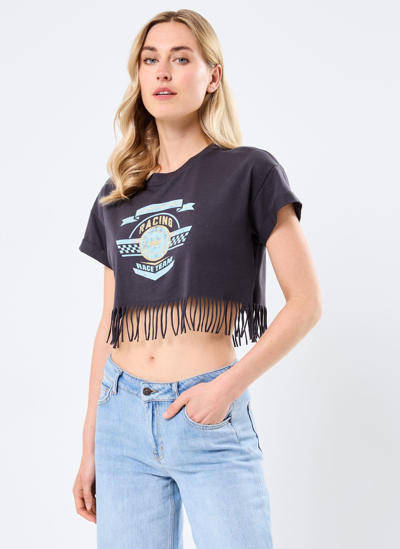 Tee-shirts manches courtes NMGABY SS INDIE T-SHIRT JRS FWD femme noir Noisy May Tee-shirts manches courtes NMGABY SS INDIE T-SHIRT JRS FWD femme noir Obsidian