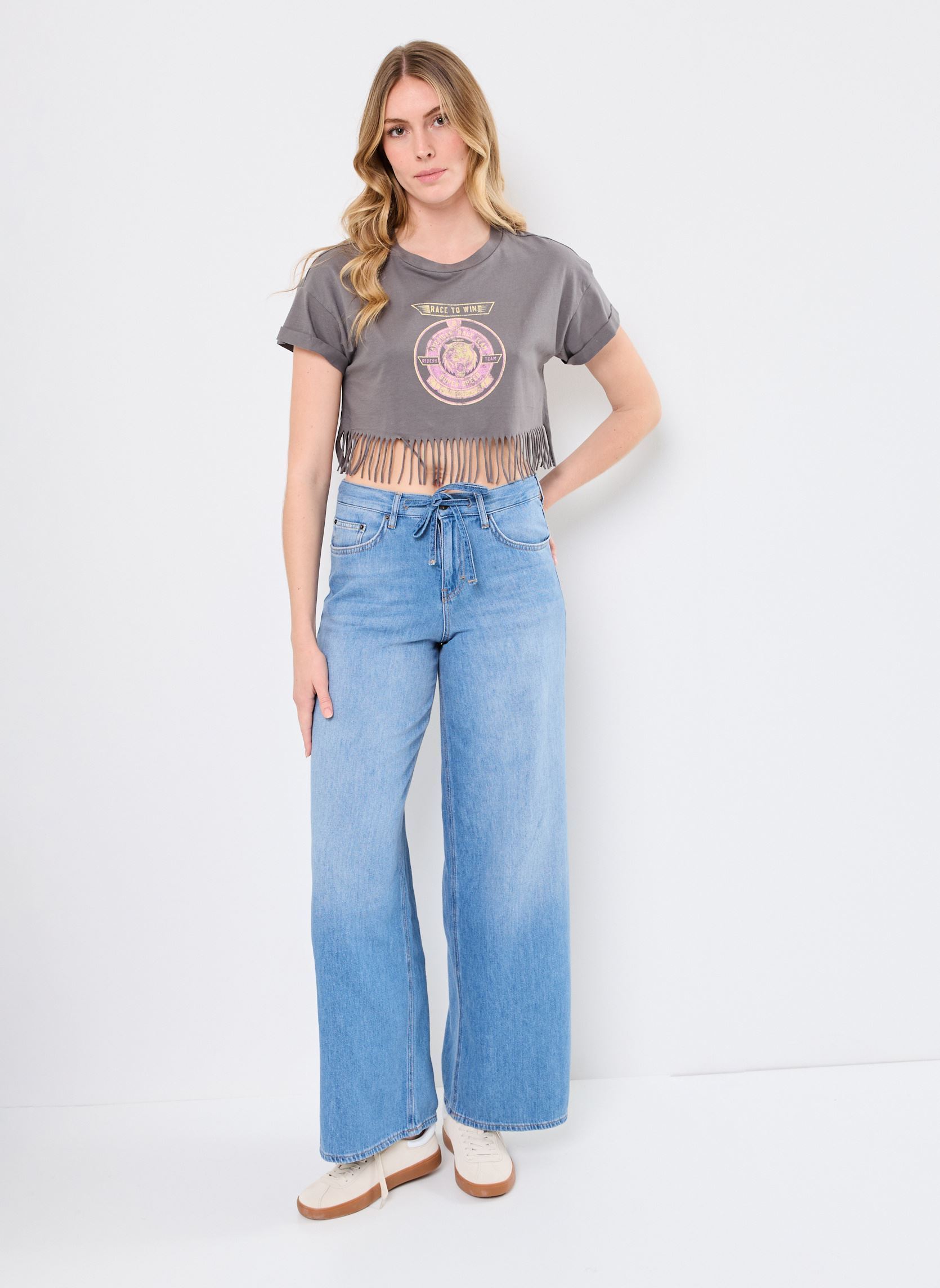 Kurzarm-T-Shirts NMGABY SS INDIE T-SHIRT JRS FWD damen grau Noisy May Kurzarm-T-Shirts NMGABY SS INDIE T-SHIRT JRS FWD damen grau Charcoal Gray
