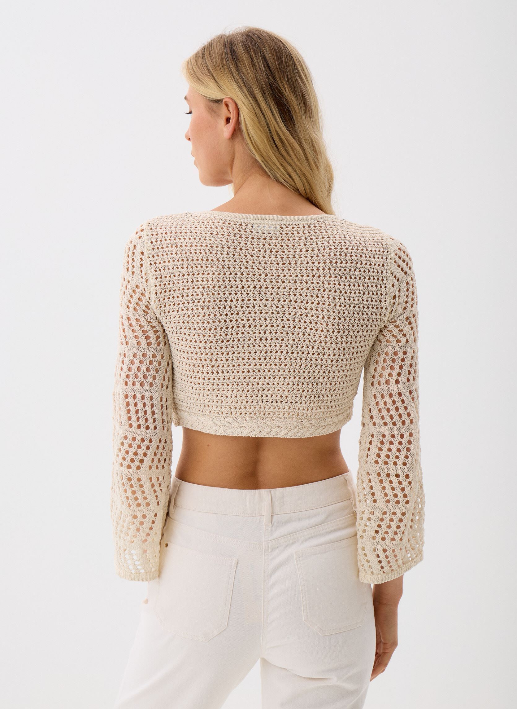 Tee-shirts manches longues NMGIANNA LS CROP KNIT CARDIGAN FWD femme beige Noisy May Tee-shirts manches longues NMGIANNA LS CROP KNIT CARDIGAN FWD femme beige BIRCH