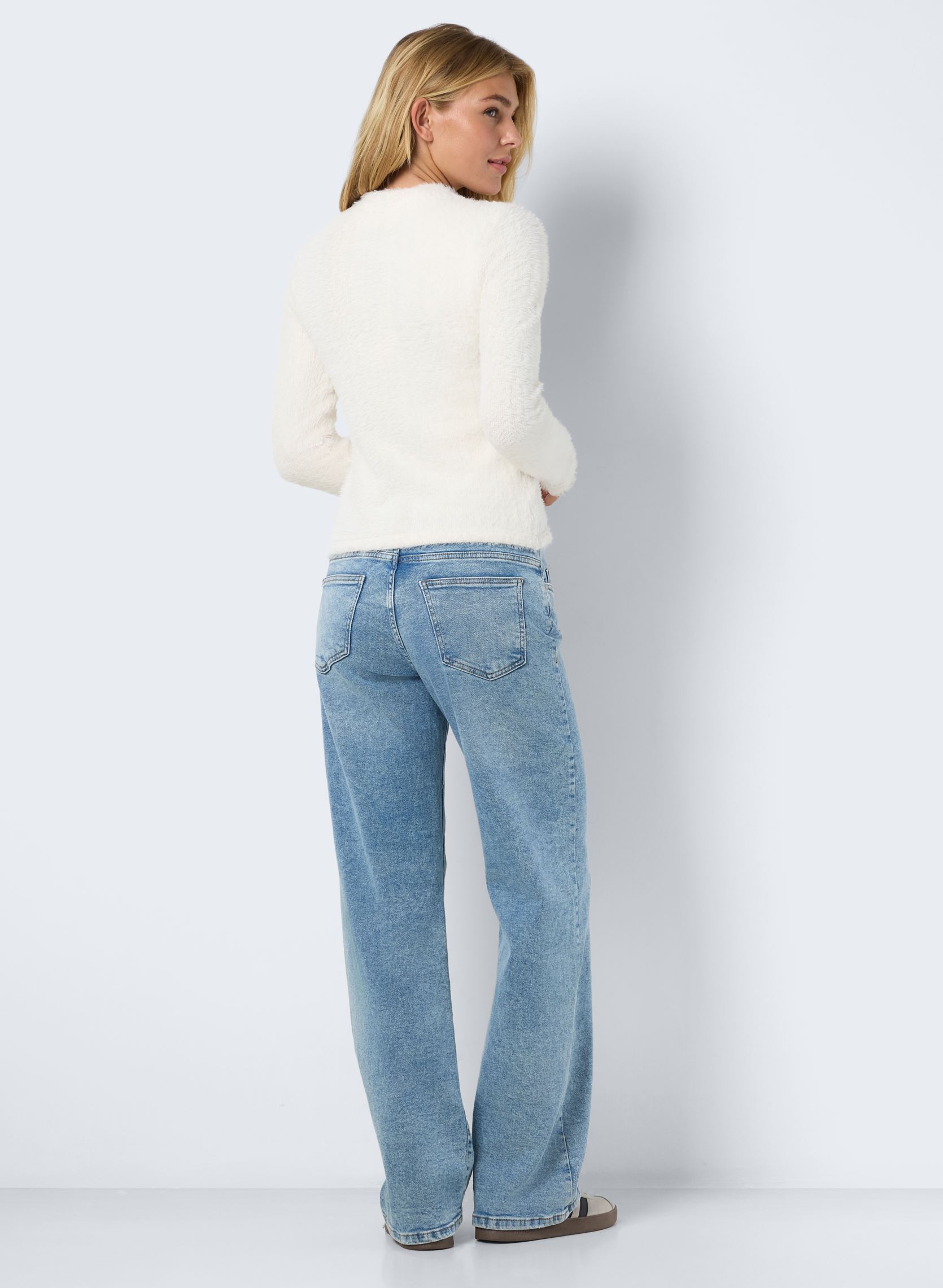 Pullover NMFLUFFY LS FUNNEL NECK JRS damen beige Noisy May Pullover NMFLUFFY LS FUNNEL NECK JRS damen beige Eggnog