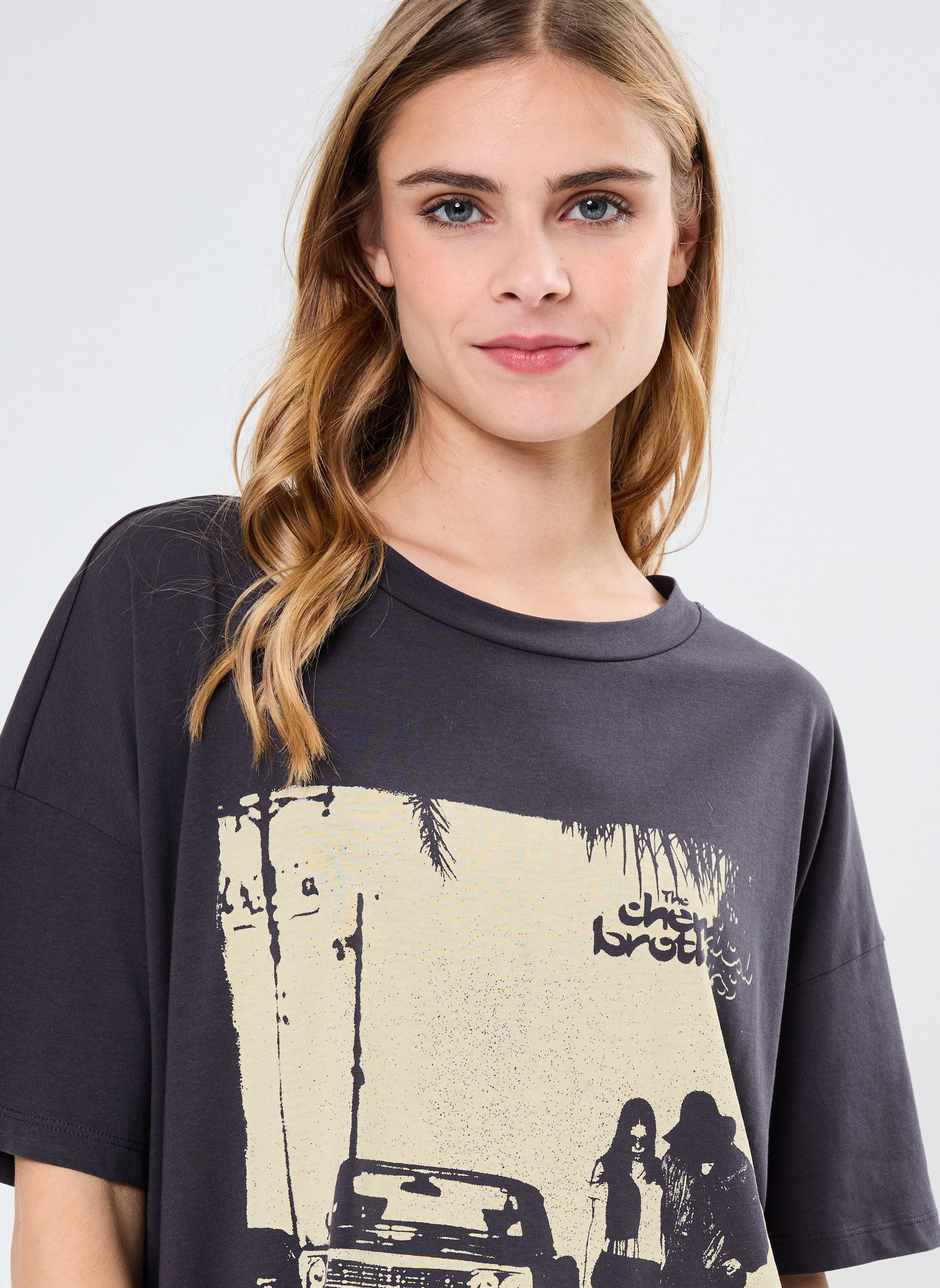 Tee-shirts manches courtes NMIDA CHEMICAL B SS LICENSE TEE JRS FWD femme noir Noisy May Tee-shirts manches courtes NMIDA CHEMICAL B SS LICENSE TEE JRS FWD femme noir Obsidian