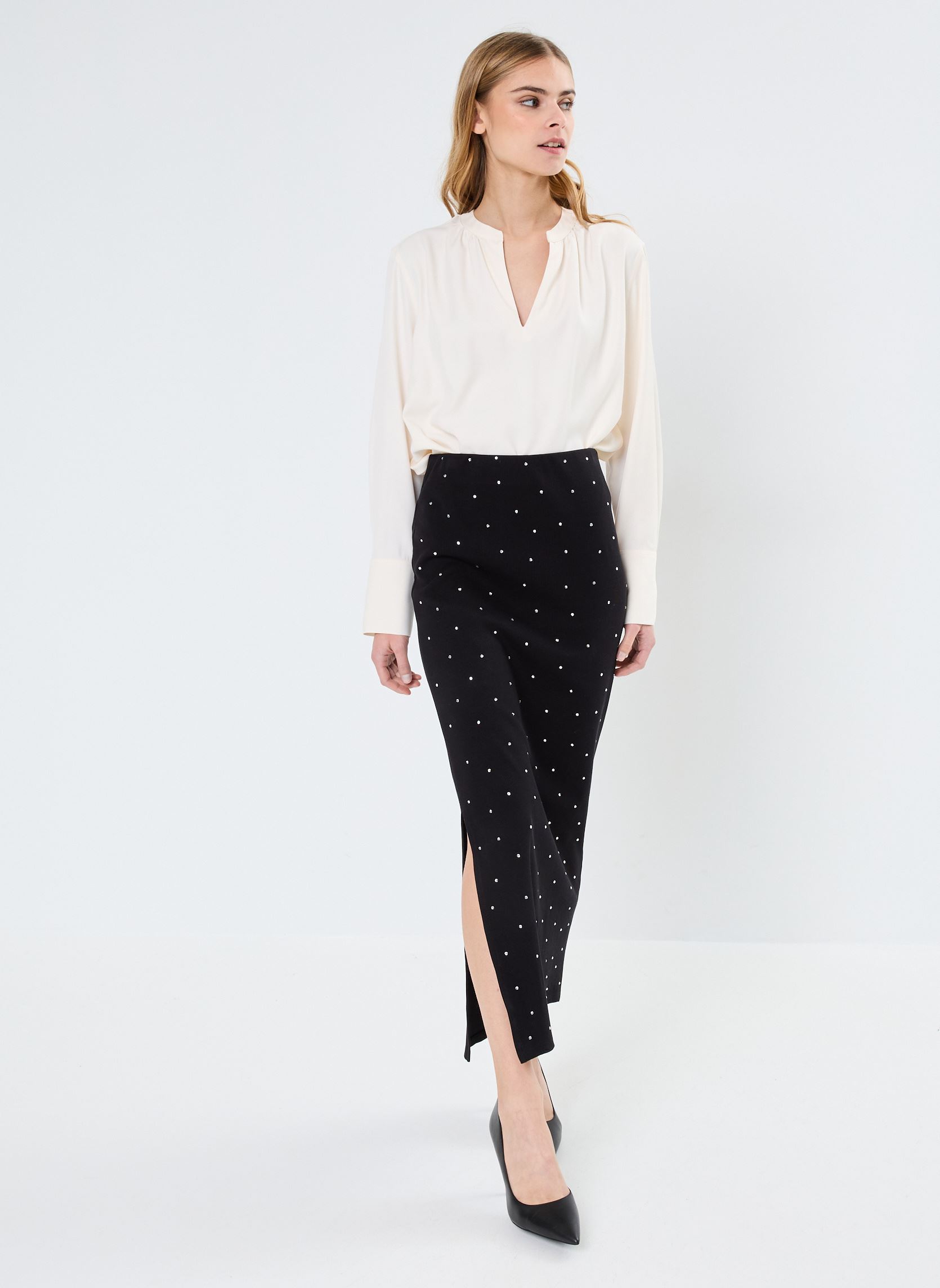 Jupes mi-longues NMMAYA HW ANKLE SIMILSTONE SKIRT JRS femme noir Noisy May Jupes mi-longues NMMAYA HW ANKLE SIMILSTONE SKIRT JRS femme noir Black