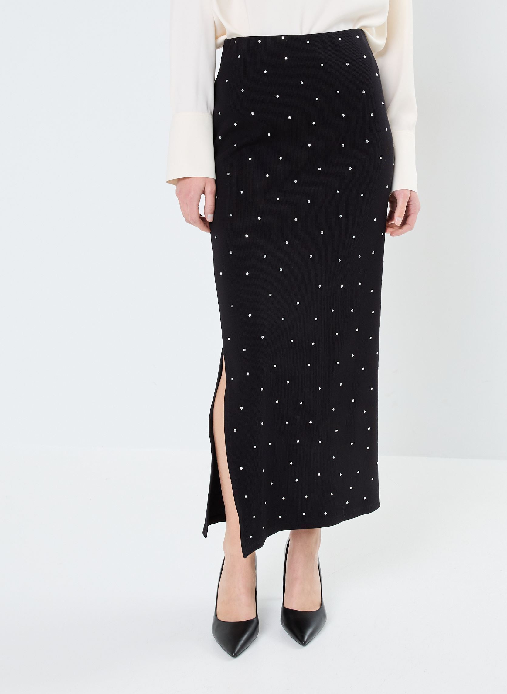Jupes mi-longues NMMAYA HW ANKLE SIMILSTONE SKIRT JRS femme noir Noisy May Jupes mi-longues NMMAYA HW ANKLE SIMILSTONE SKIRT JRS femme noir Black