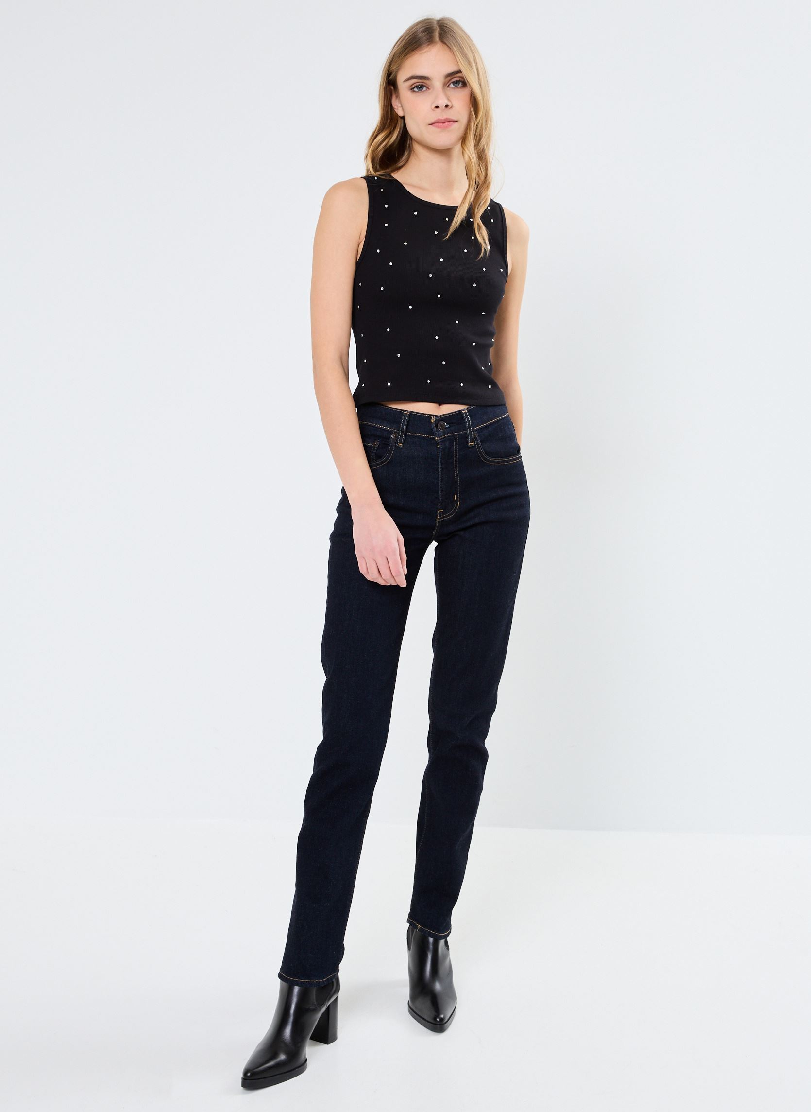 Tanktops NMMAYA SL SIMILISTONE TOP JRS damen schwarz Noisy May Tanktops NMMAYA SL SIMILISTONE TOP JRS damen schwarz BLACK