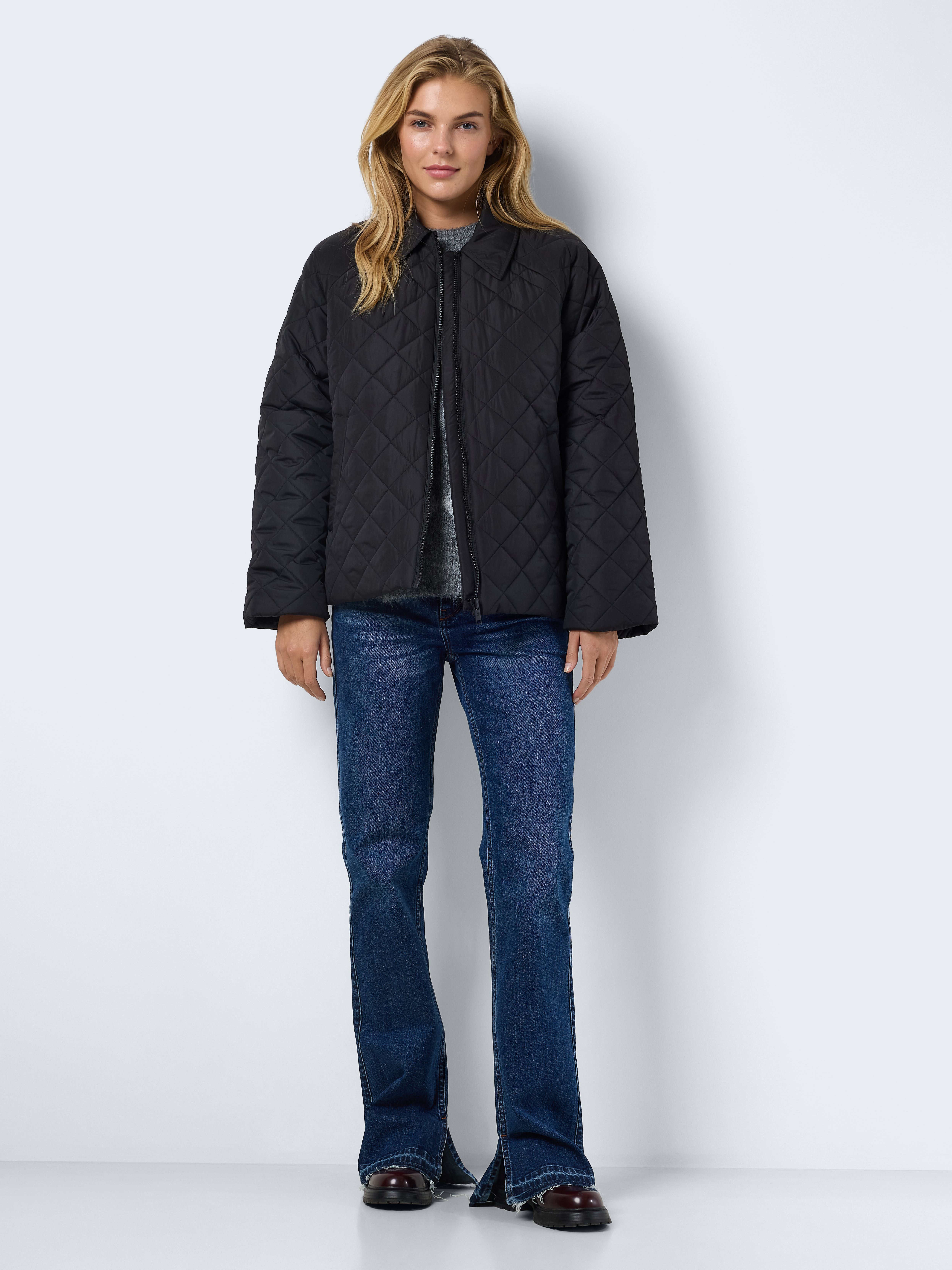 Bomberjacks NMGILLY QUILTED JACKET FWD DD dames zwart Noisy May Bomberjacks NMGILLY QUILTED JACKET FWD DD dames zwart BLACK