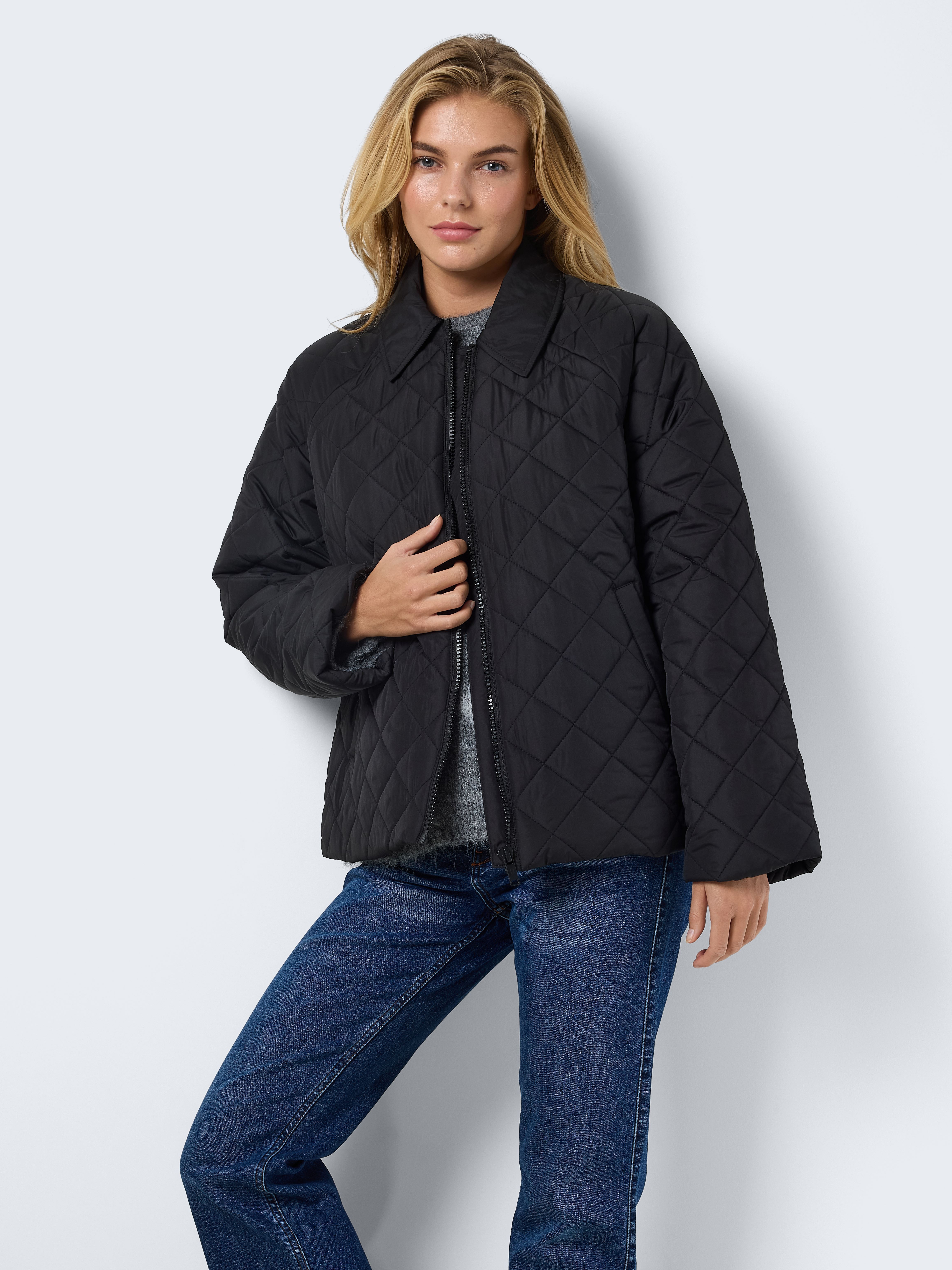Bomberjacks NMGILLY QUILTED JACKET FWD DD dames zwart Noisy May Bomberjacks NMGILLY QUILTED JACKET FWD DD dames zwart BLACK