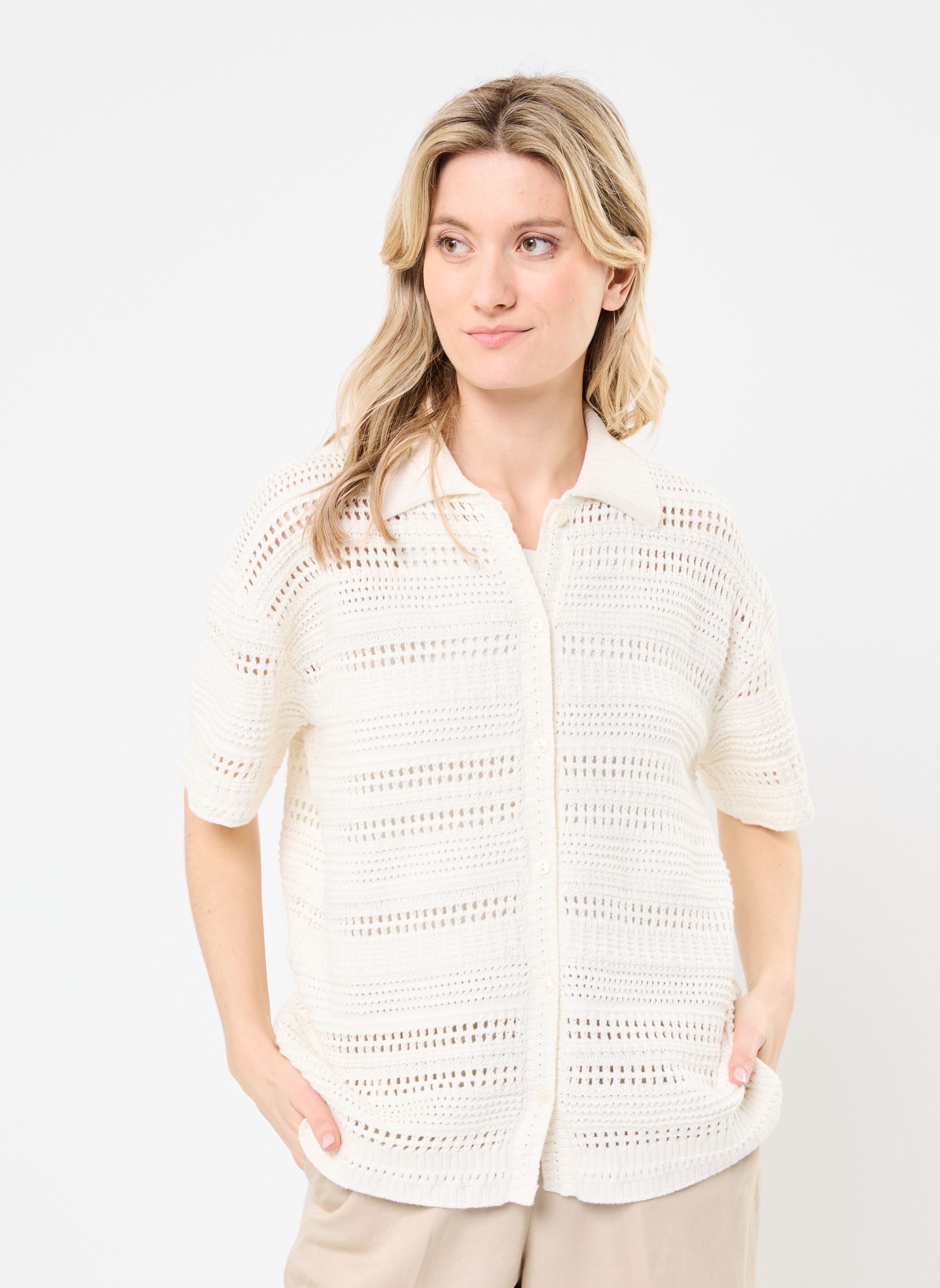 Gilets DEXTER femme beige Des Petits Hauts Gilets DEXTER femme beige Creme