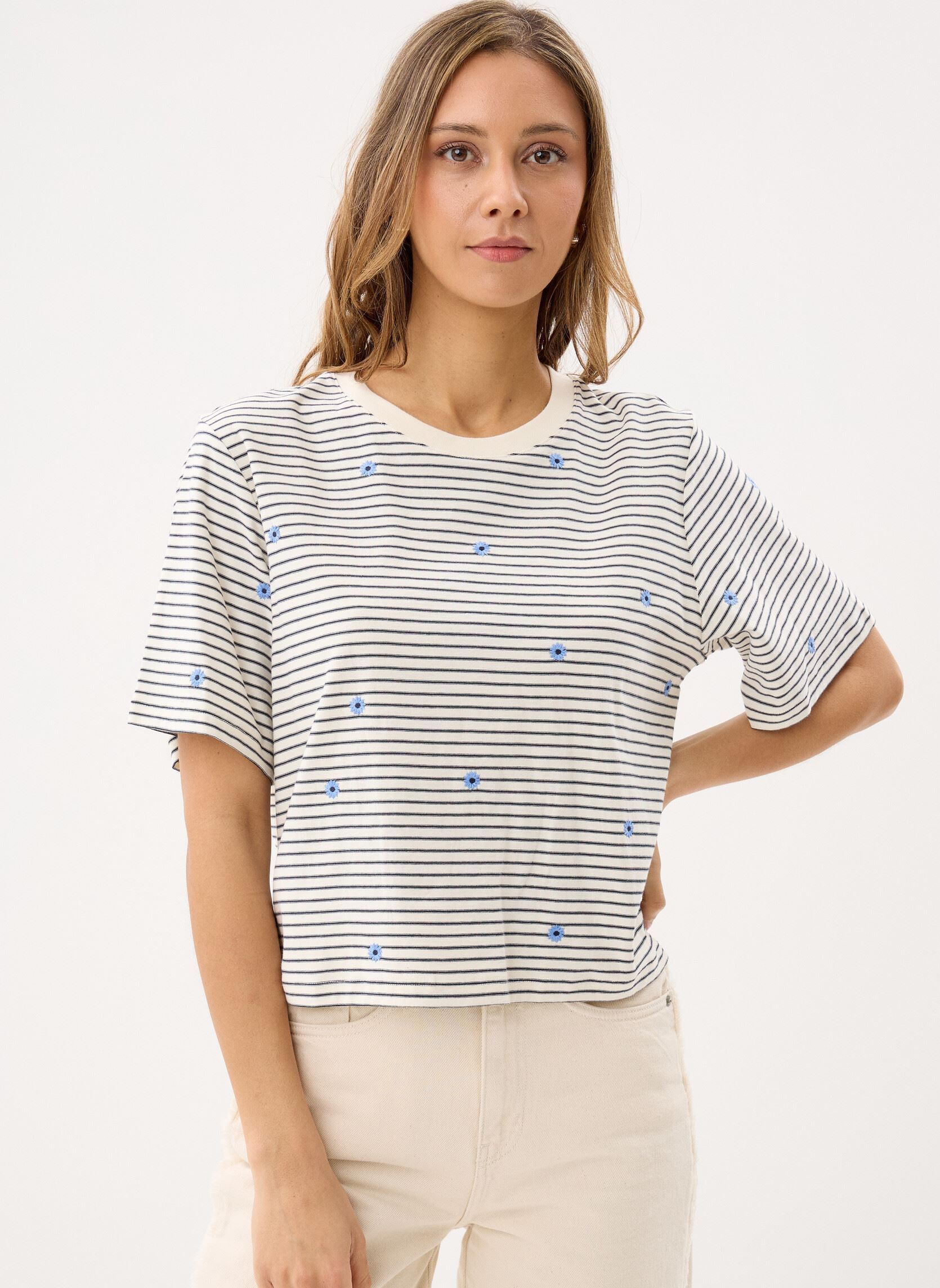 Kurzarm-T-Shirts JOSEF damen blau Des Petits Hauts Kurzarm-T-Shirts JOSEF damen blau Marine/ciel