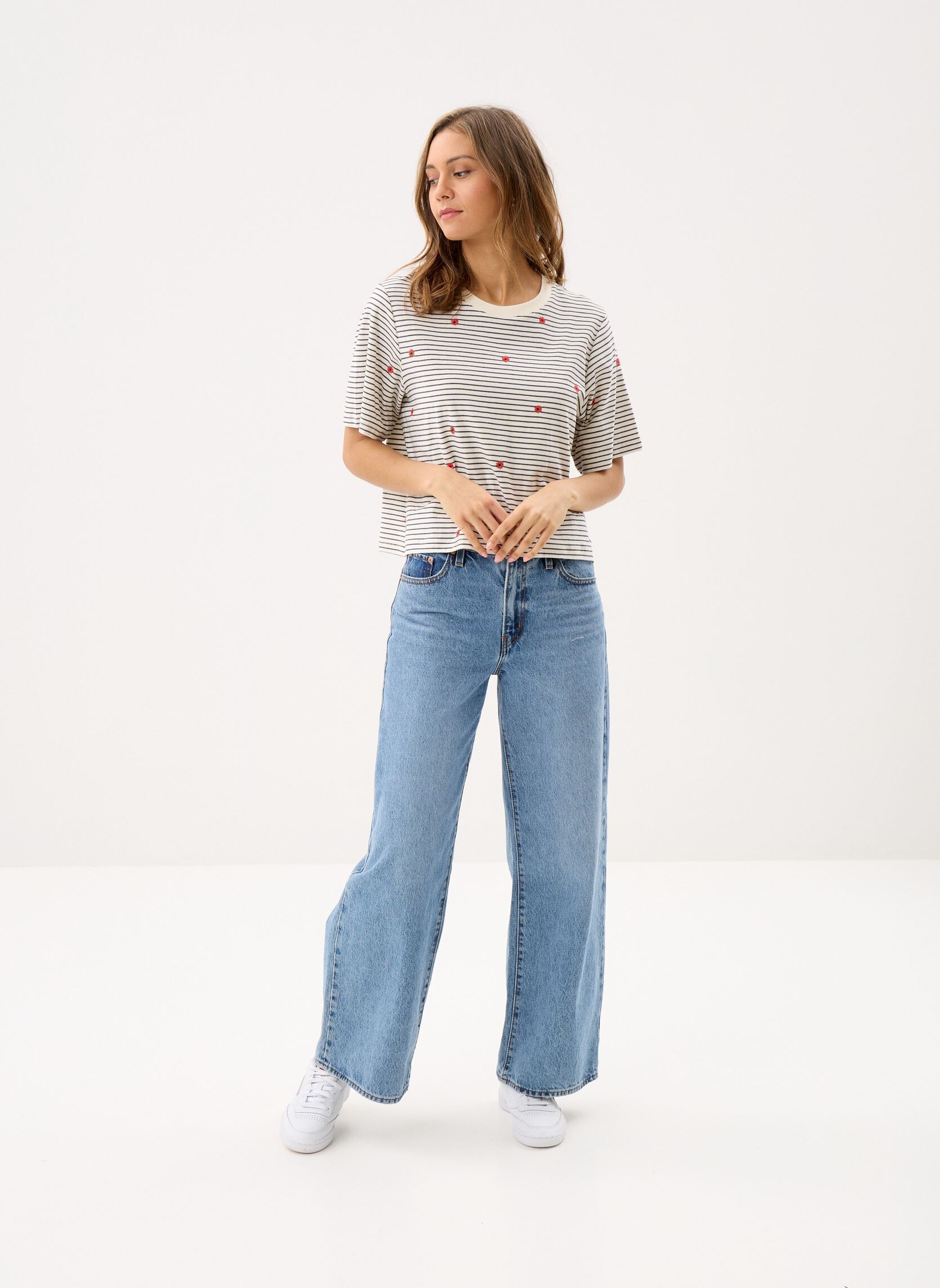 Tee-shirts manches courtes JOSEF femme bleu Des Petits Hauts Tee-shirts manches courtes JOSEF femme bleu Marine/Homard