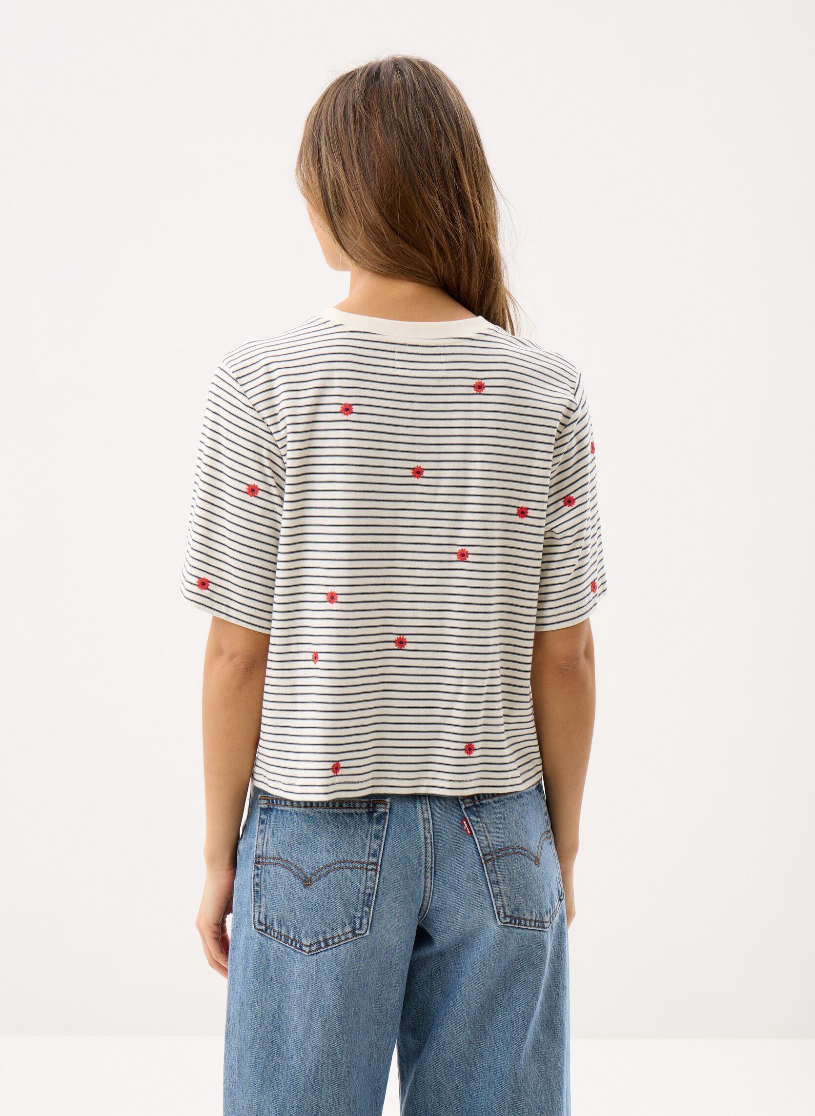 Tee-shirts manches courtes JOSEF femme bleu Des Petits Hauts Tee-shirts manches courtes JOSEF femme bleu Marine/Homard