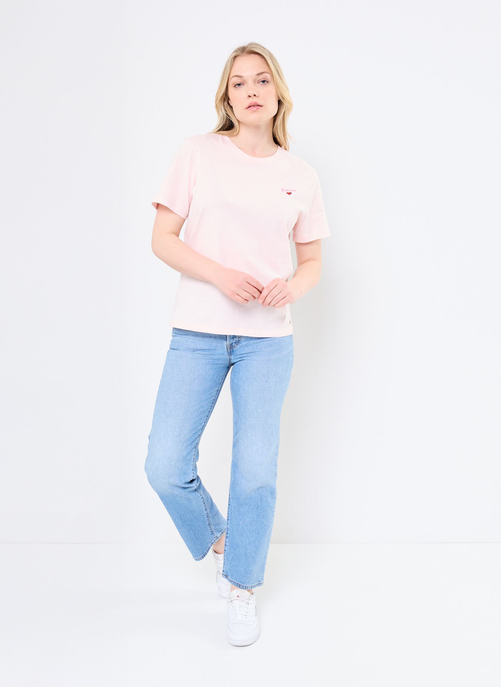 Tee-shirts GAZOLINE femme rose Des Petits Hauts Tee-shirts GAZOLINE femme rose Poudre