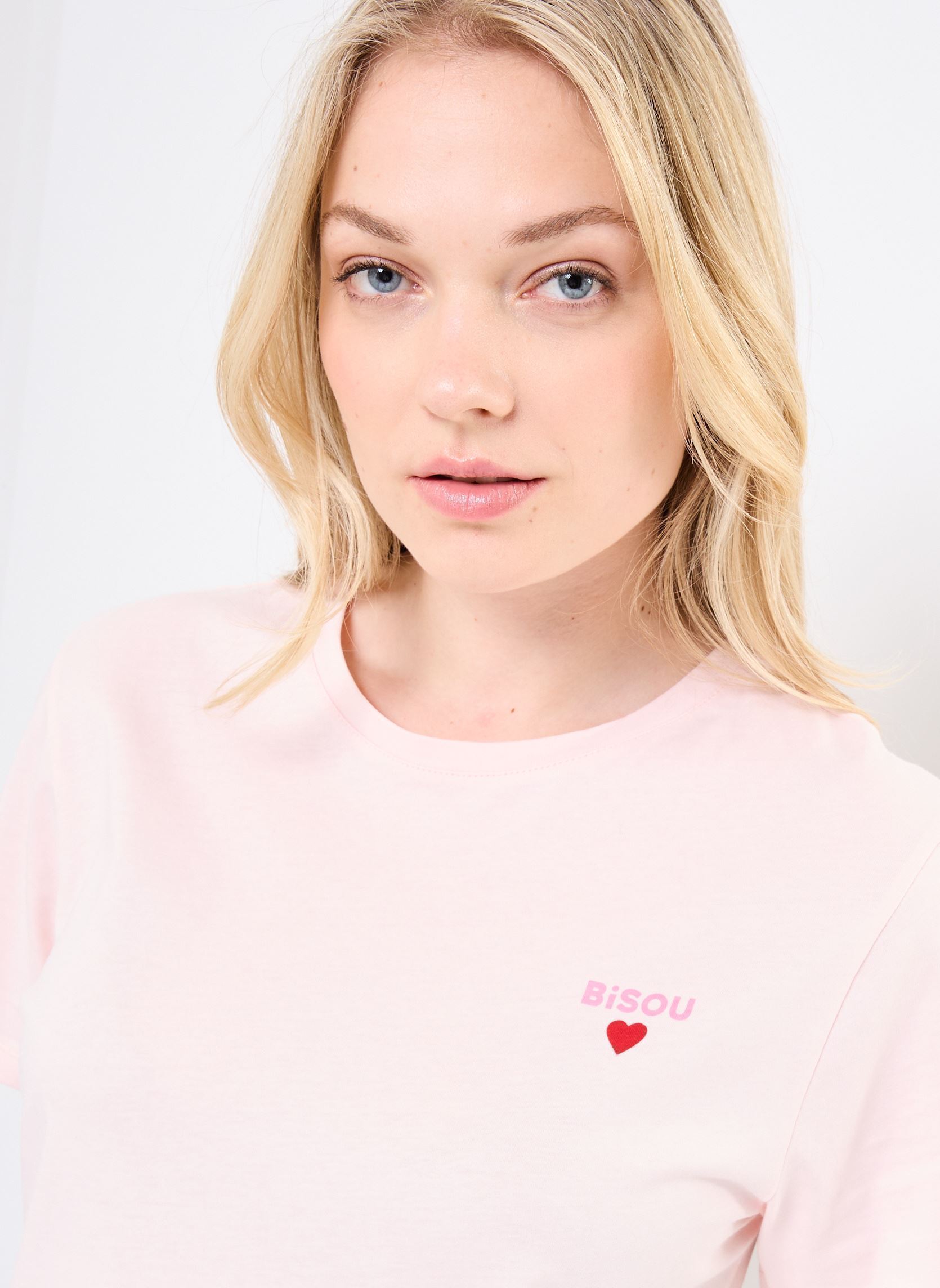 Tee-shirts GAZOLINE femme rose Des Petits Hauts Tee-shirts GAZOLINE femme rose Poudre