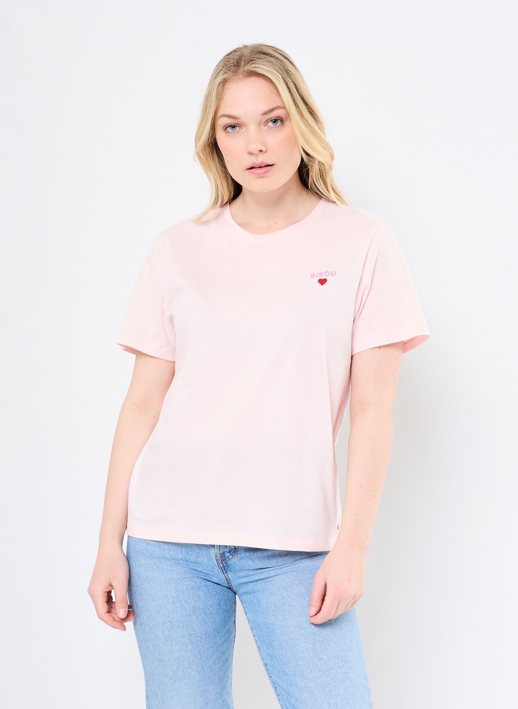 Tee-shirts GAZOLINE femme rose Des Petits Hauts Tee-shirts GAZOLINE femme rose Poudre