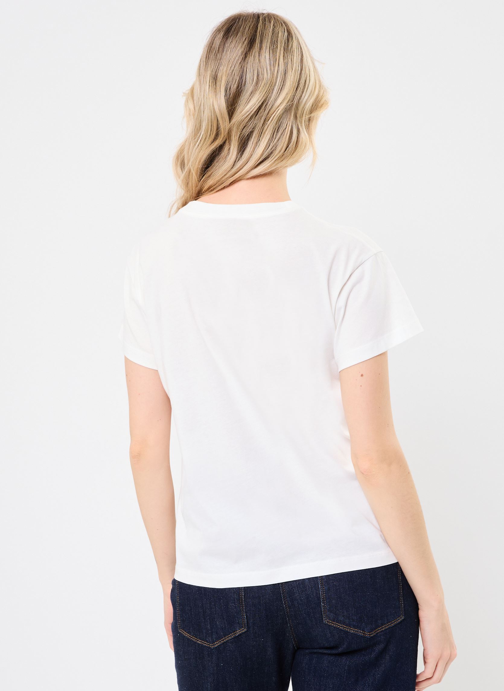 Tee-shirts manches courtes GAZO femme blanc Des Petits Hauts Tee-shirts manches courtes GAZO femme blanc Ecru