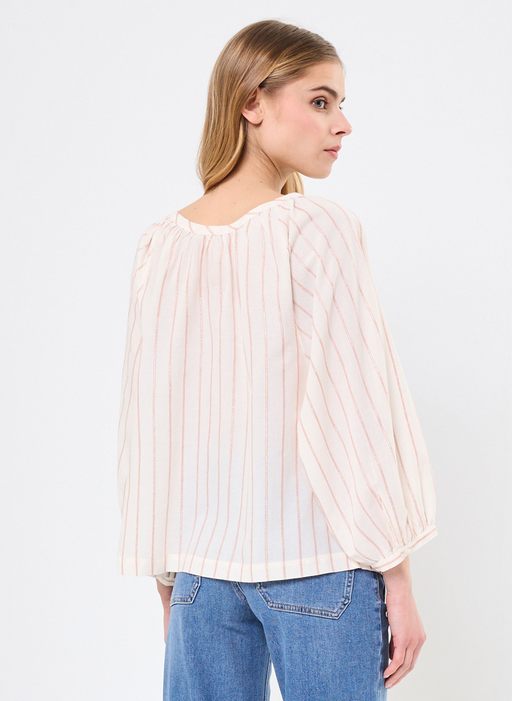 Blusas de manga larga TINA mujer blanco Des Petits Hauts Blusas de manga larga TINA mujer blanco AVOINE