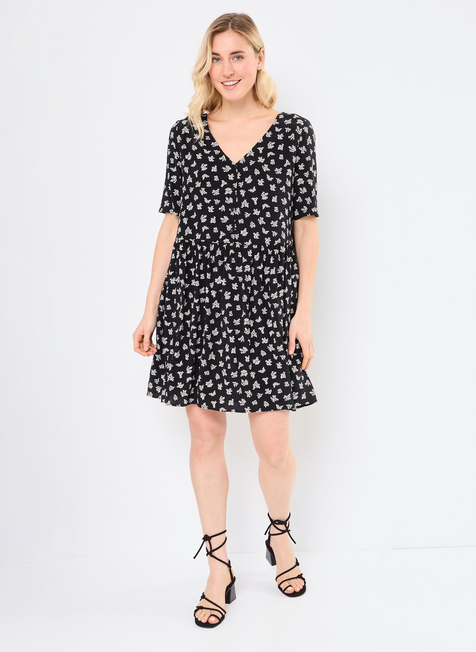 Jurken ROMULUS dames zwart Des Petits Hauts Jurken ROMULUS dames zwart Lily