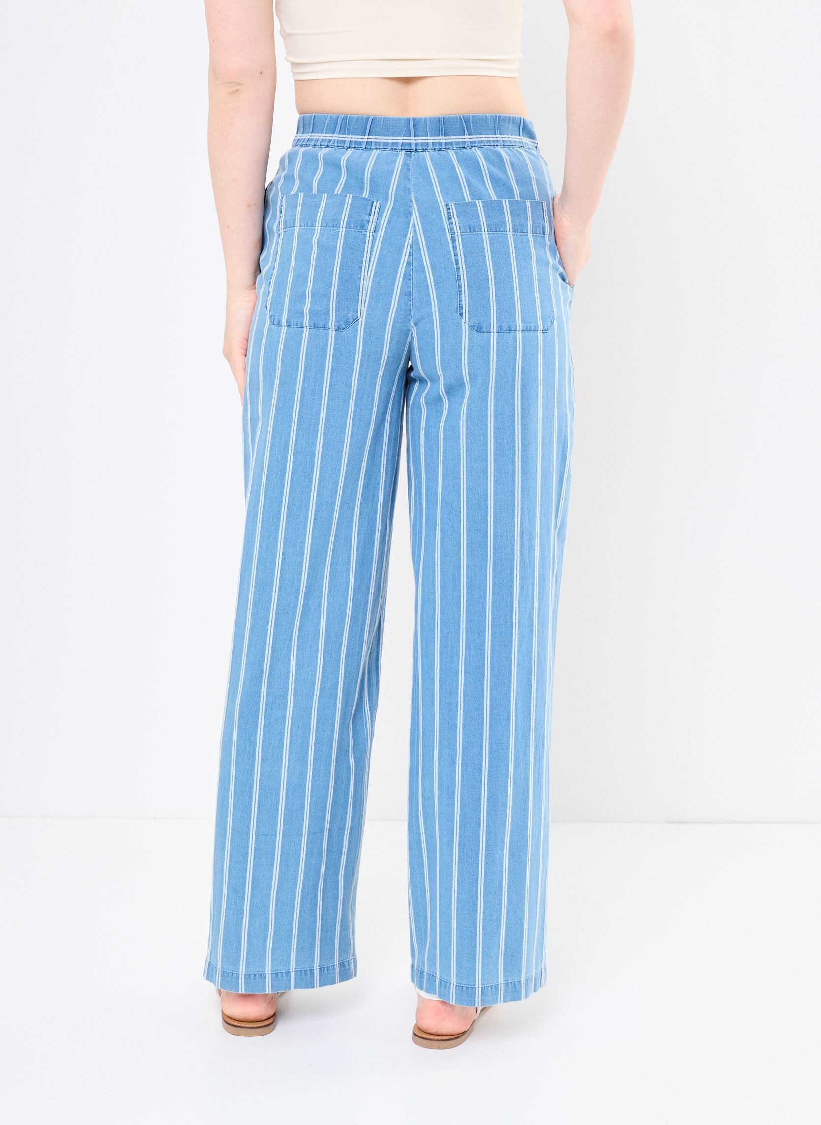 Pantalons larges VALENTIN femme bleu Des Petits Hauts Pantalons larges VALENTIN femme bleu PACIFIQUE