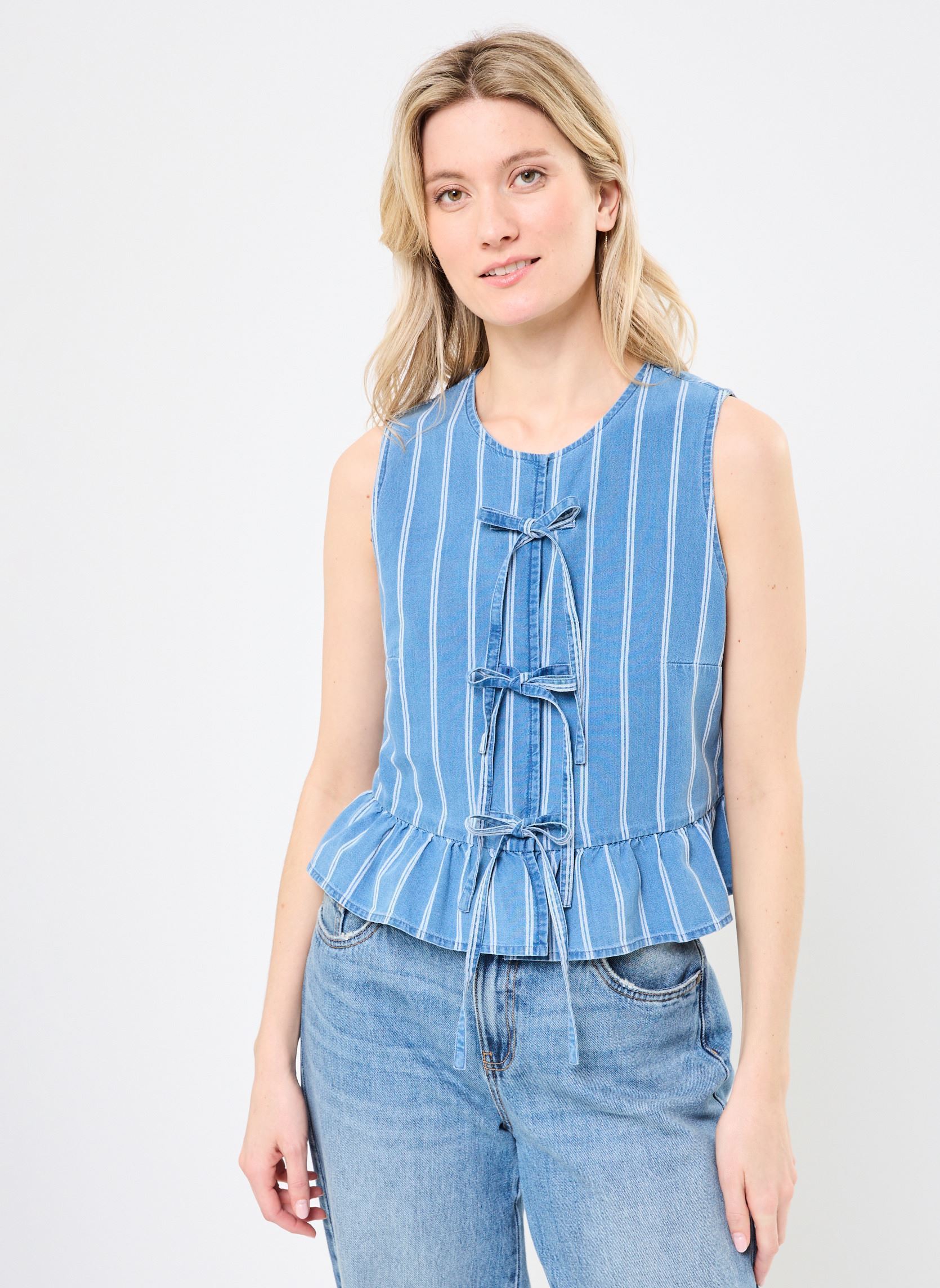 Tops VALOU femme bleu Des Petits Hauts Tops VALOU femme bleu PACIFIQUE
