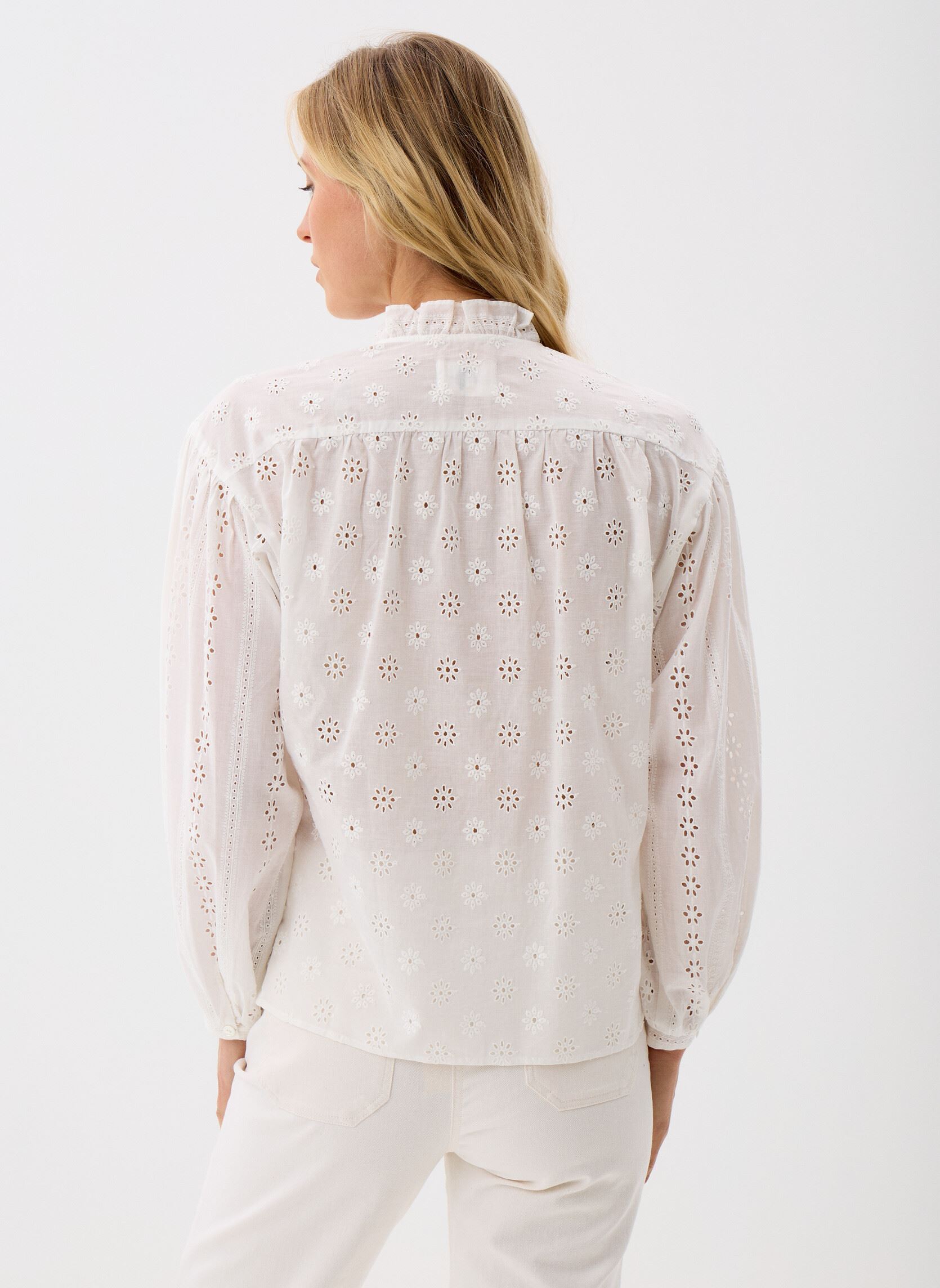 Blouses met lange mouwen SATINE dames wit Des Petits Hauts Blouses met lange mouwen SATINE dames wit ECRU