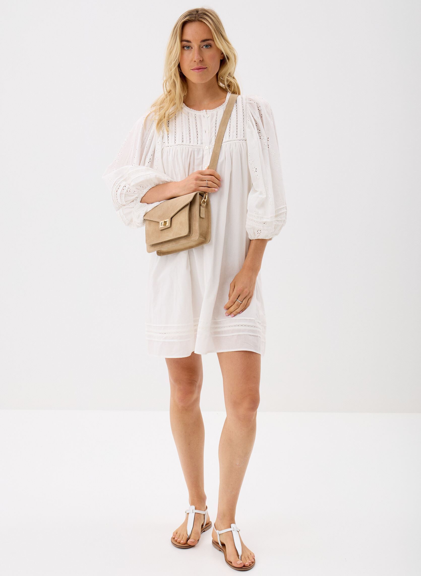 Robes SATURNE femme blanc Des Petits Hauts Robes SATURNE femme blanc ECRU