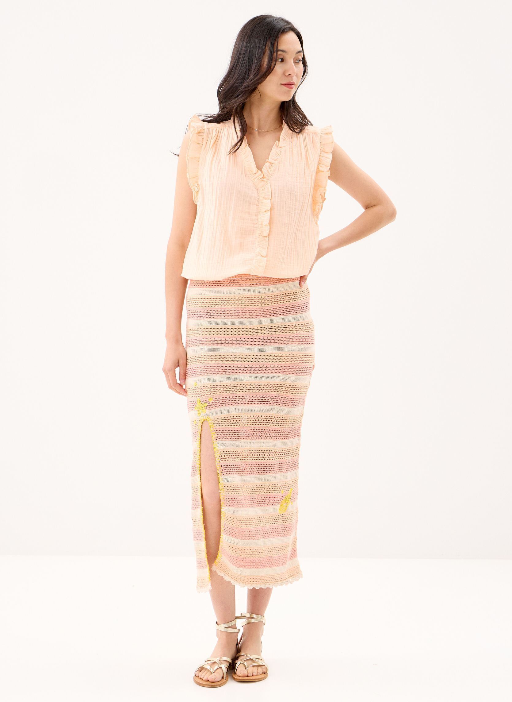 Tops SOPRANO femme orange Des Petits Hauts Tops SOPRANO femme orange Peach