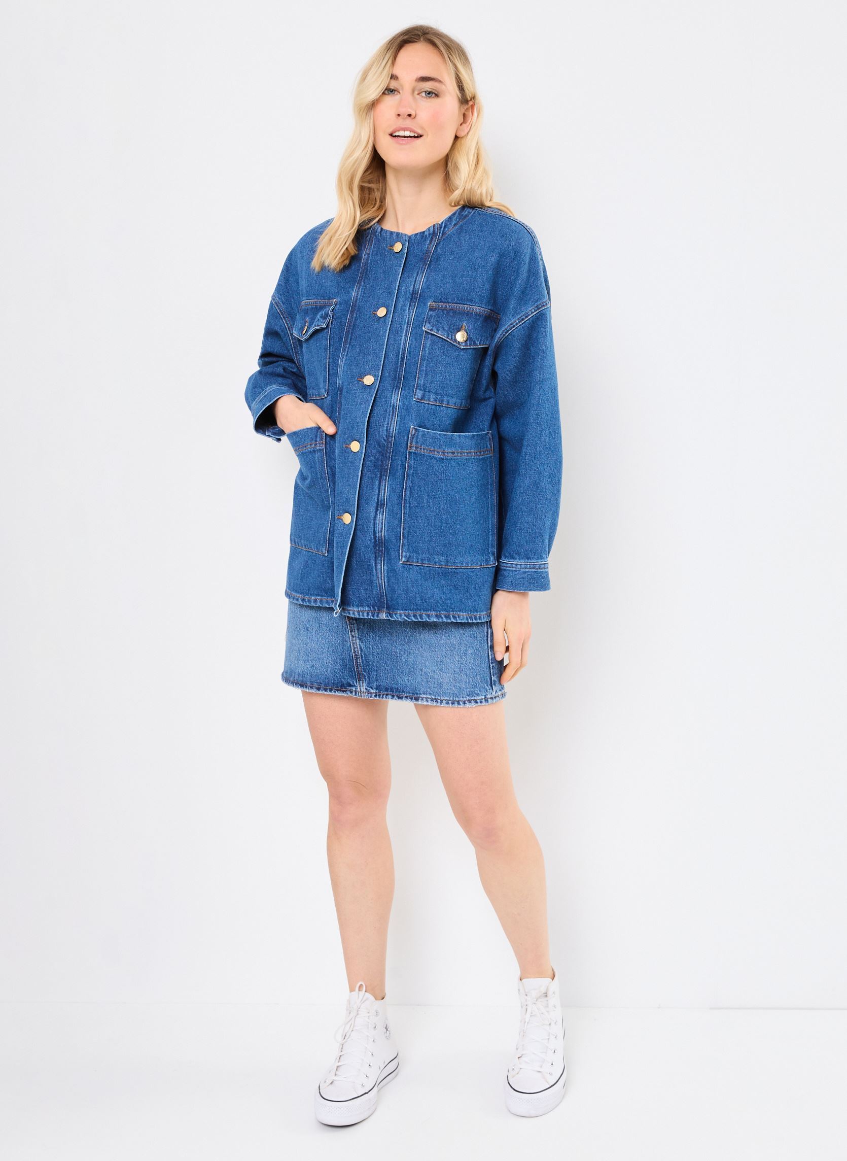 Jacken LOUSSE damen blau Des Petits Hauts Jacken LOUSSE damen blau Middle Blue