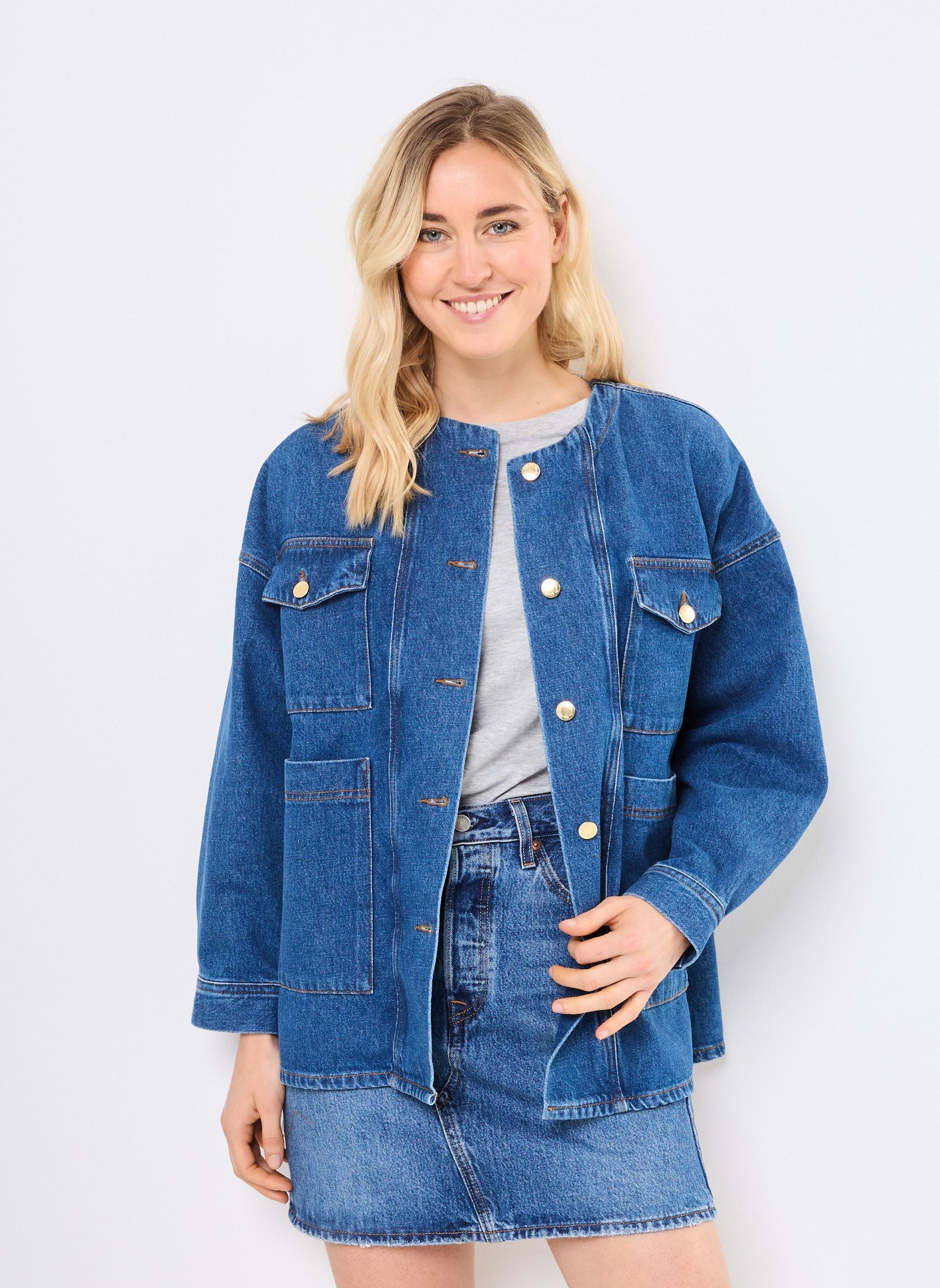 Jacken LOUSSE damen blau Des Petits Hauts Jacken LOUSSE damen blau Middle Blue