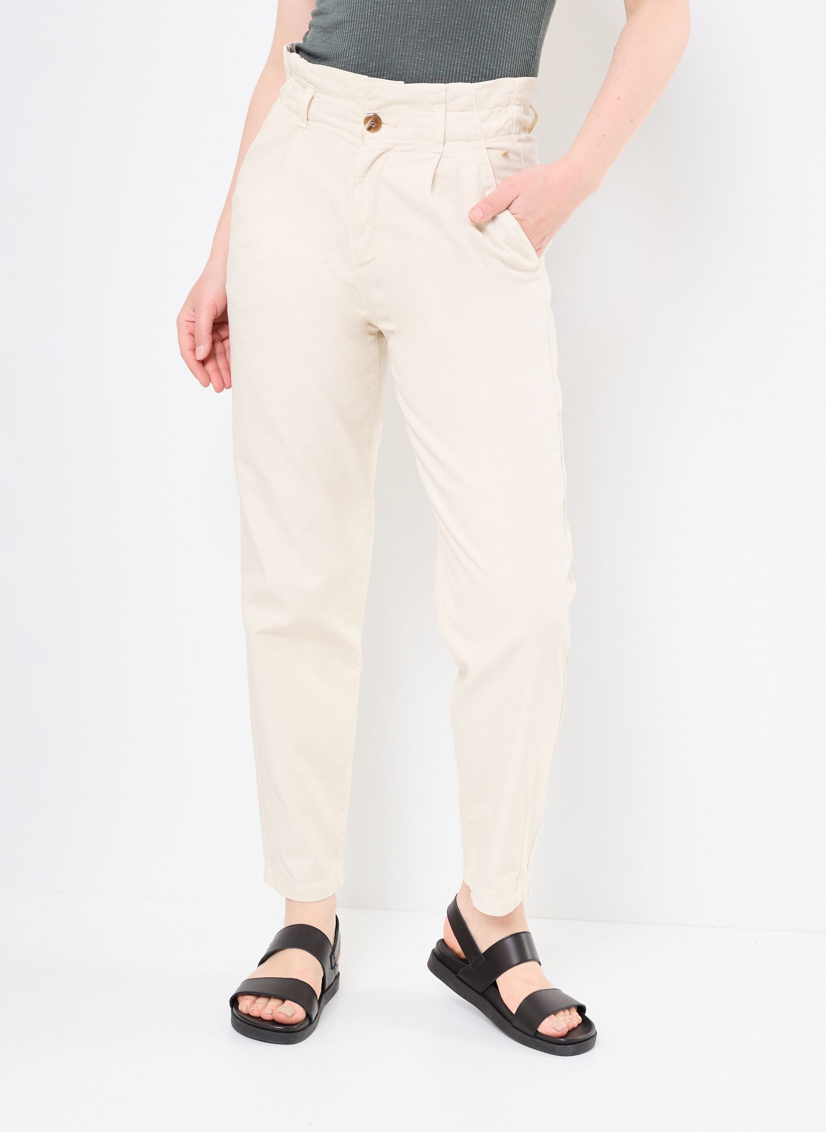 Chino broeken SANTINO dames beige Des Petits Hauts Chino broeken SANTINO dames beige CREME