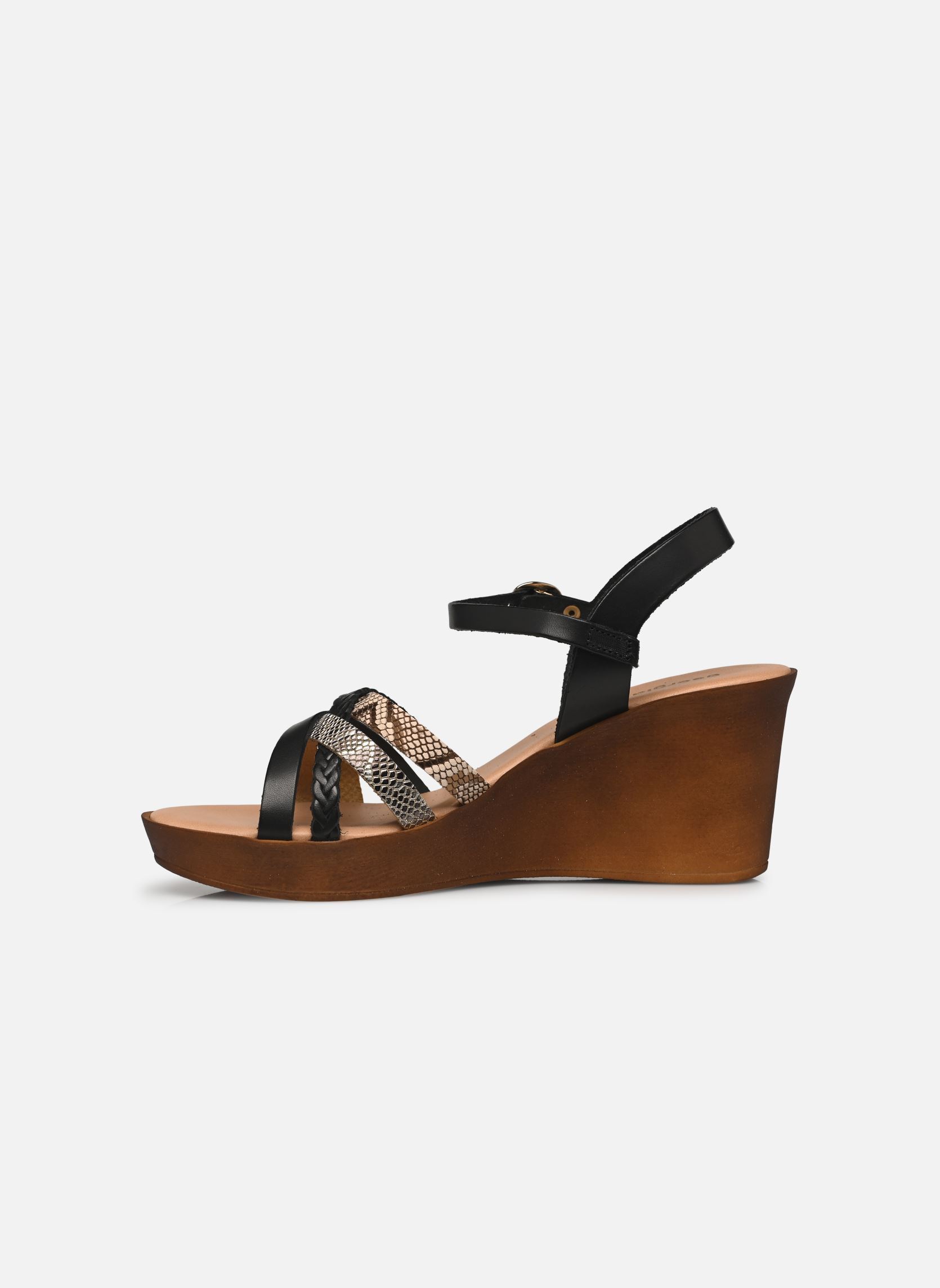 Sandalias y plataformas de cuña New Dopila - sandales compensées mujer negro Georgia Rose Sandalias y plataformas de cuña New Dopila - sandales compensées mujer negro NOIR