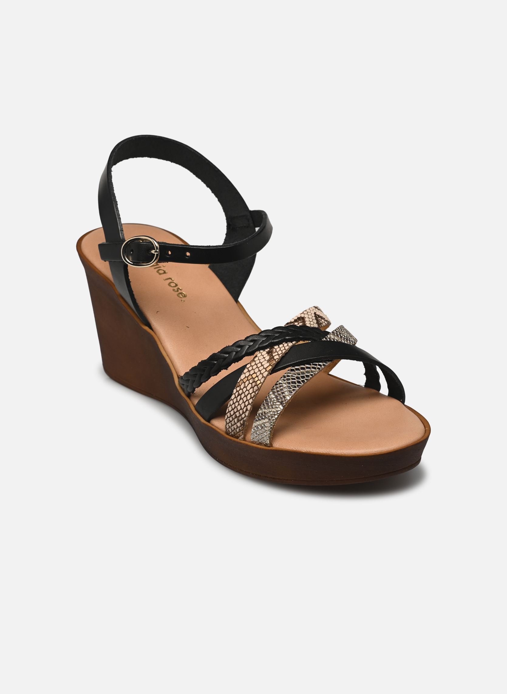 Sandalias y plataformas de cuña New Dopila - sandales compensées mujer negro Georgia Rose Sandalias y plataformas de cuña New Dopila - sandales compensées mujer negro NOIR