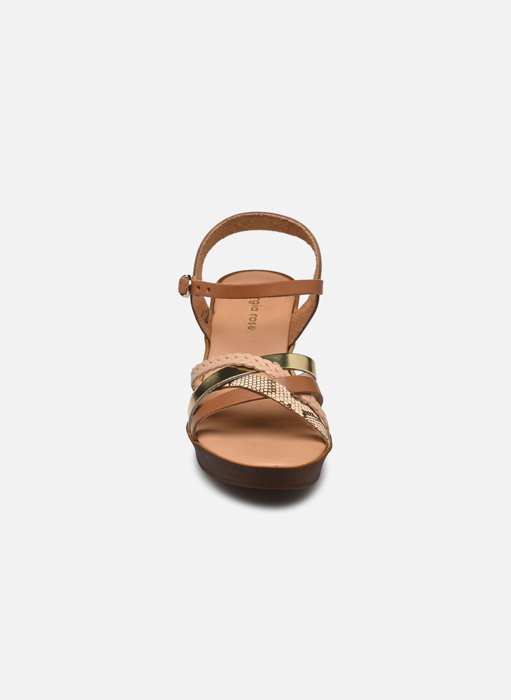 Sandali con zeppa e plateau New Dopila - sandales compensées donna marrone Georgia Rose Sandali con zeppa e plateau New Dopila - sandales compensées donna marrone COGNAC