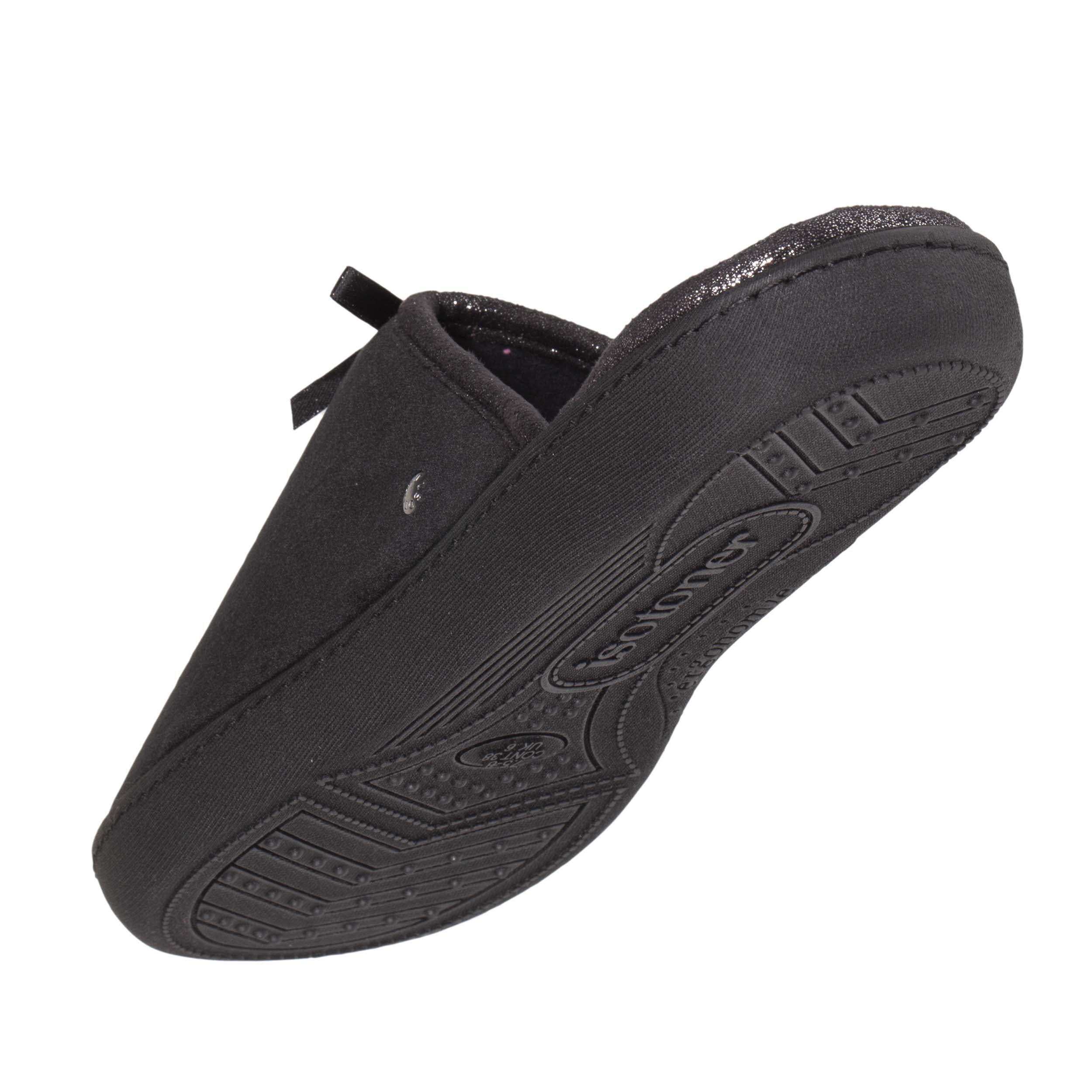 Chaussons Isotoner Slides Bout Ouvert Femme - Semelle Caoutchouc - Neuf Avec étiquette