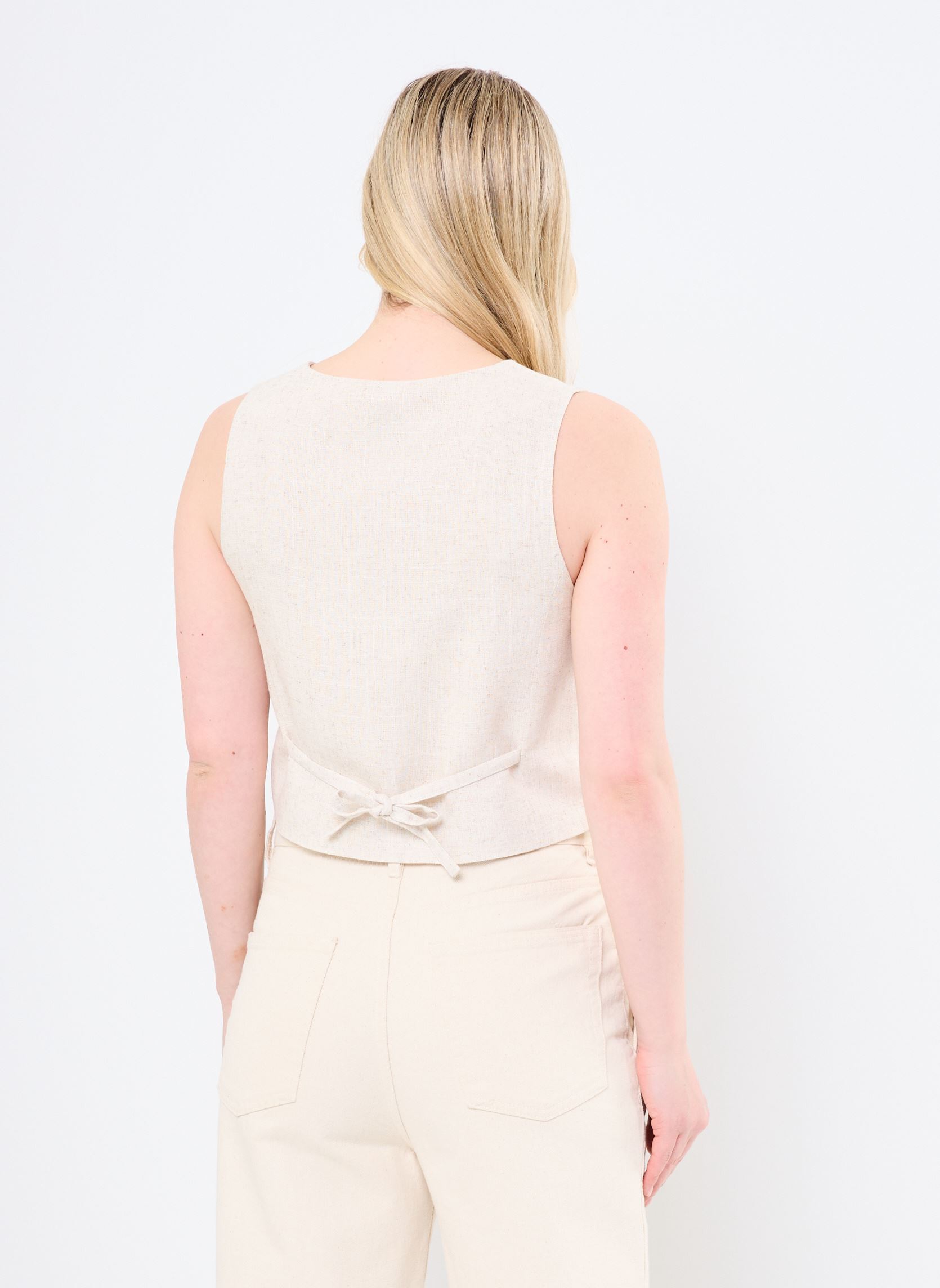 Strickjacken und Westen PL276DP damen beige Lili Sidonio Strickjacken und Westen PL276DP damen beige LIGHT BEIGE