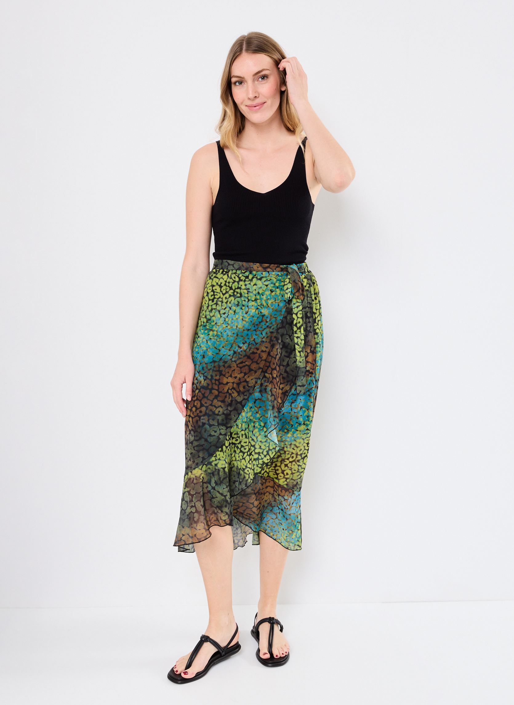 Jupes longues PL287DP femme multicolore Lili Sidonio Jupes longues PL287DP femme multicolore BLACK COZUMEL
