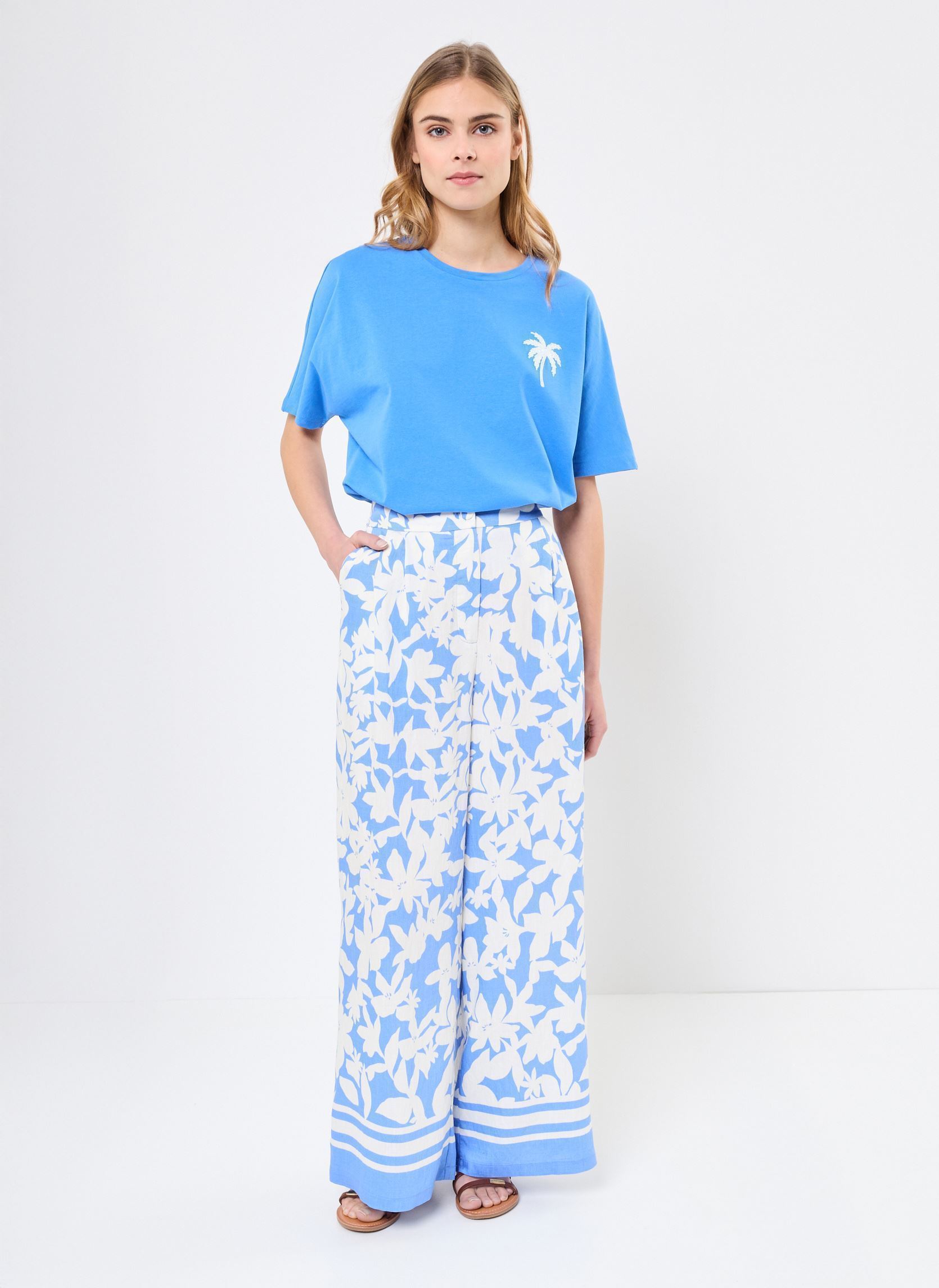 Pantalons larges TL316DE femme multicolore Lili Sidonio Pantalons larges TL316DE femme multicolore BLUE HOLBOX