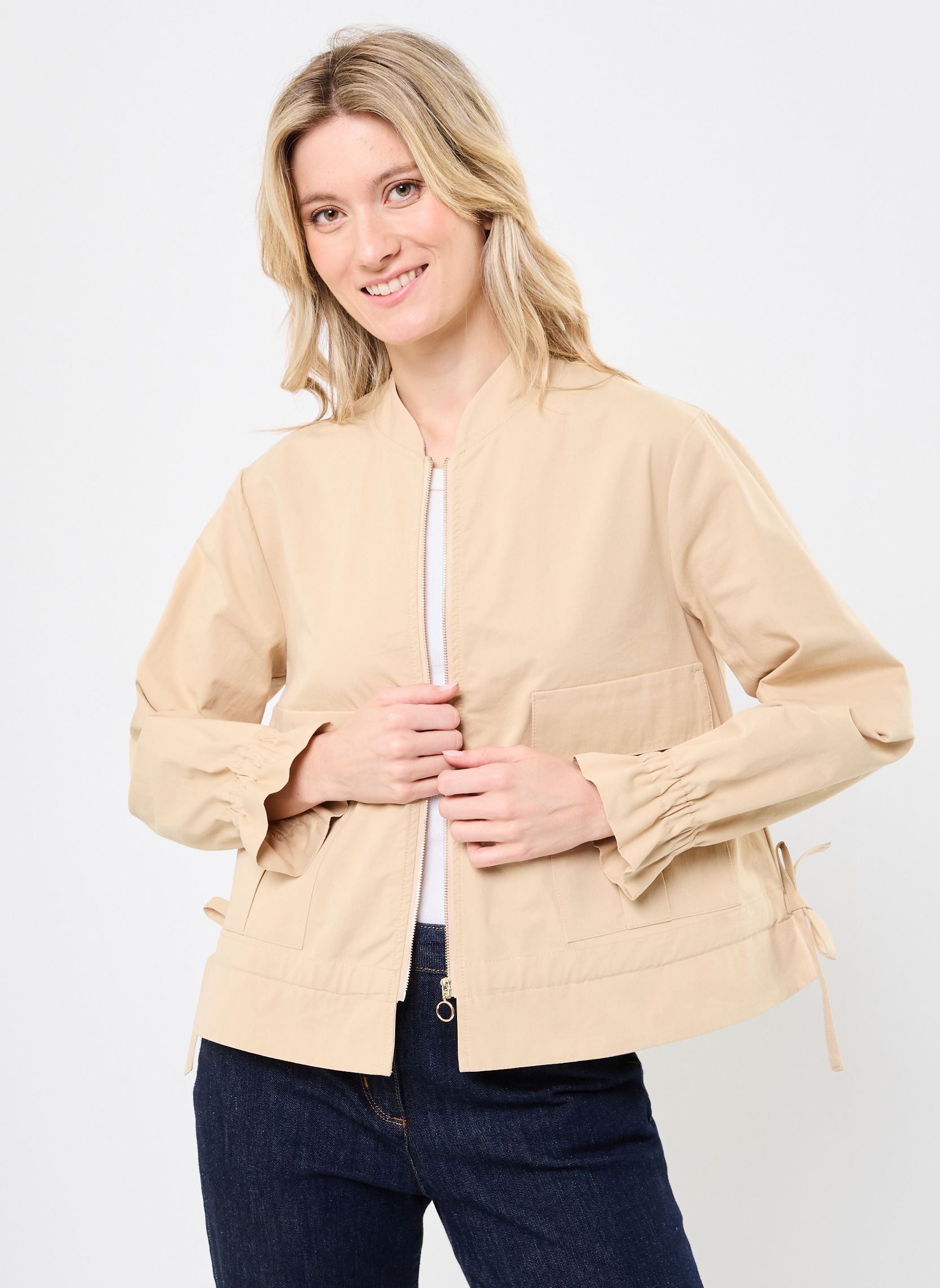 Blousons TL359DP femme beige Lili Sidonio Blousons TL359DP femme beige LIGHT BEIGE