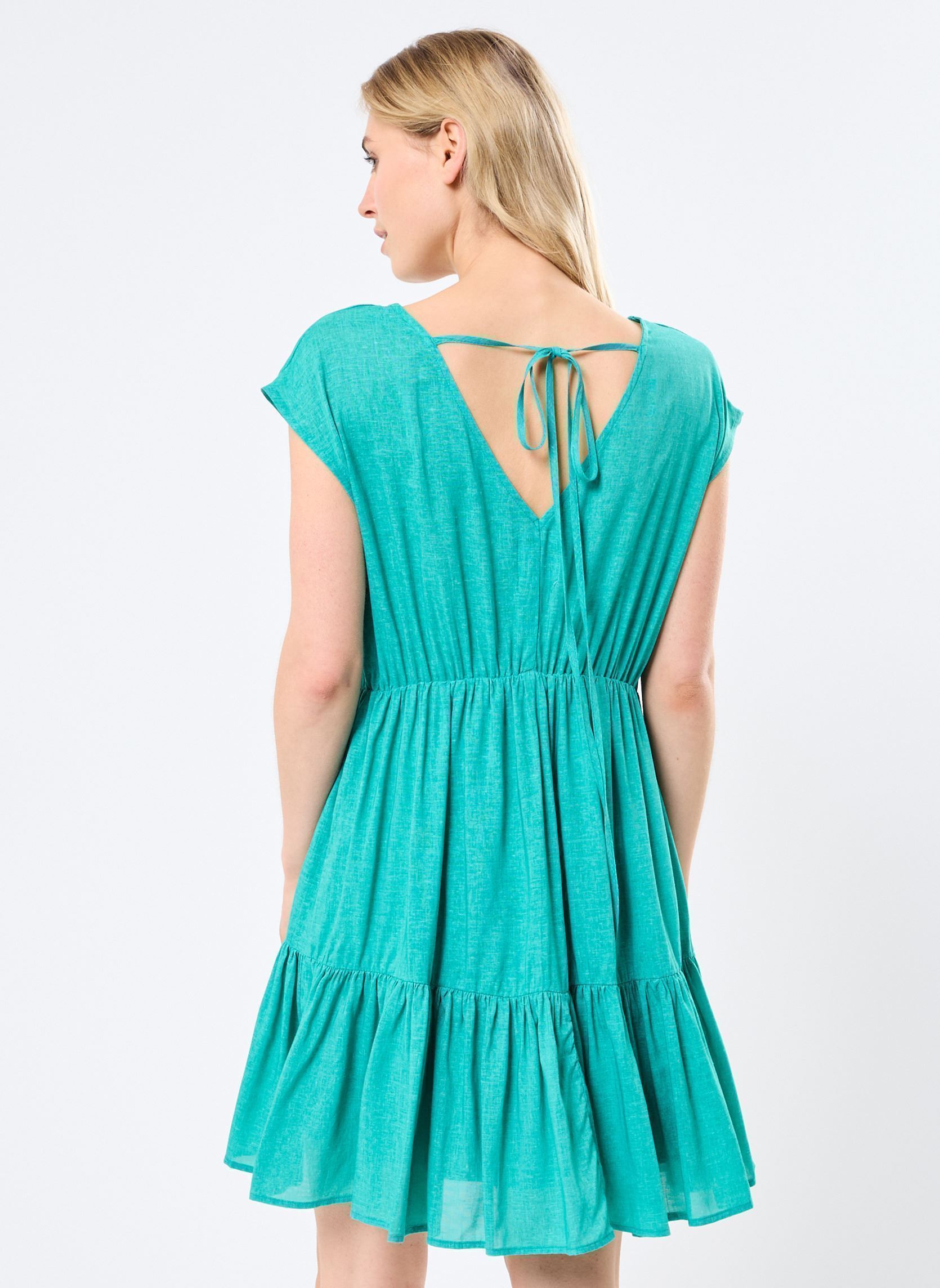 Robes TL418DE femme vert Lili Sidonio Robes TL418DE femme vert EMERALD GREEN