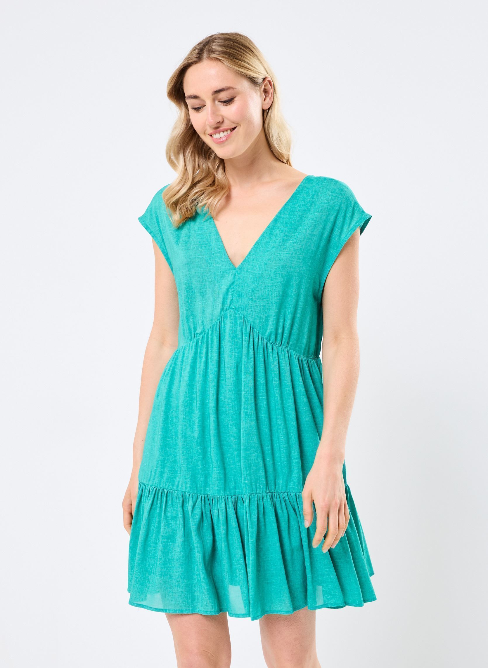 Robes TL418DE femme vert Lili Sidonio Robes TL418DE femme vert EMERALD GREEN
