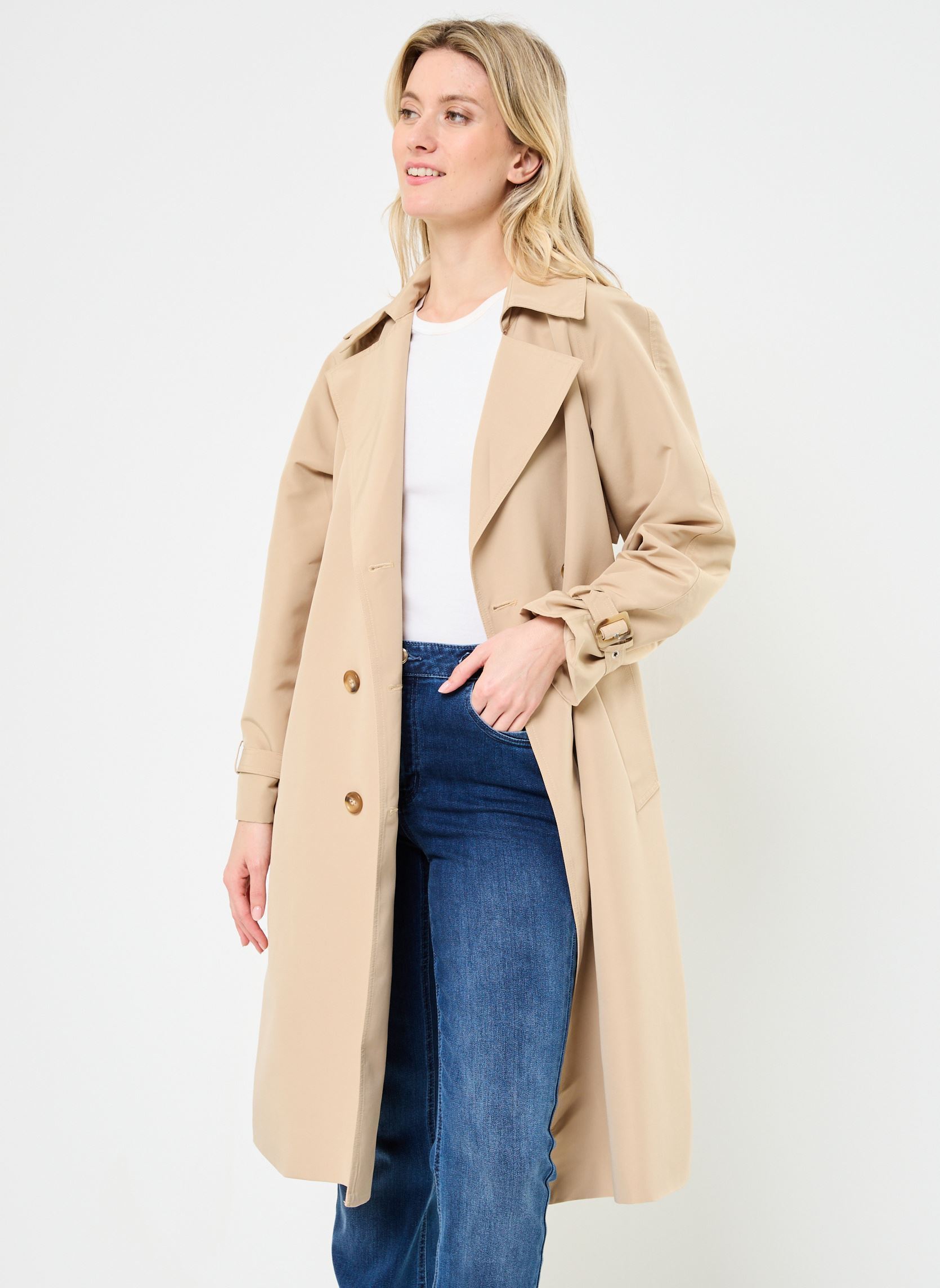 Trenchcoats TLF138DP dames beige Lili Sidonio Trenchcoats TLF138DP dames beige BEIGE