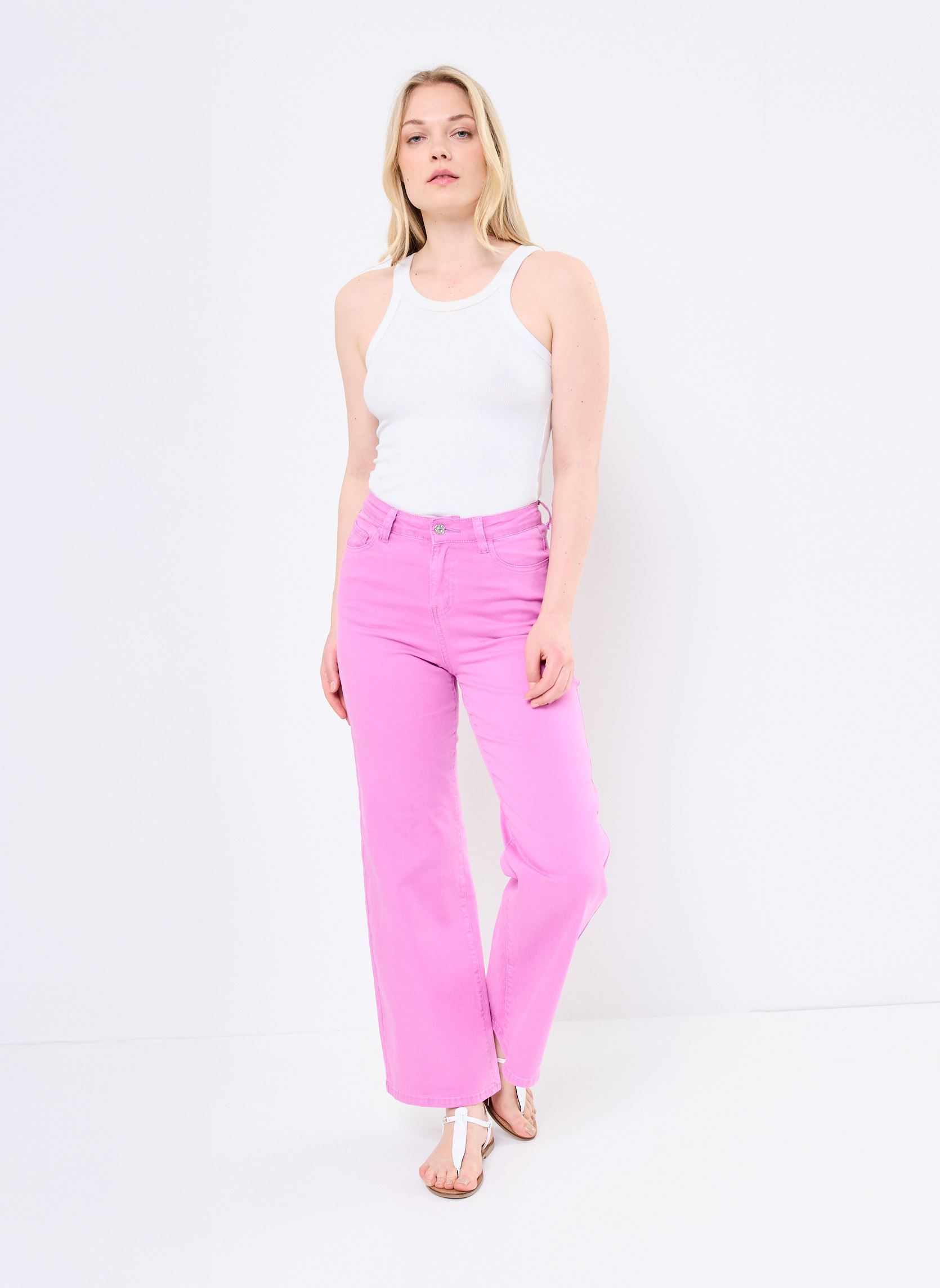Pantalones anchos EL1113DE mujer violeta Lili Sidonio Pantalones anchos EL1113DE mujer violeta MAUVE