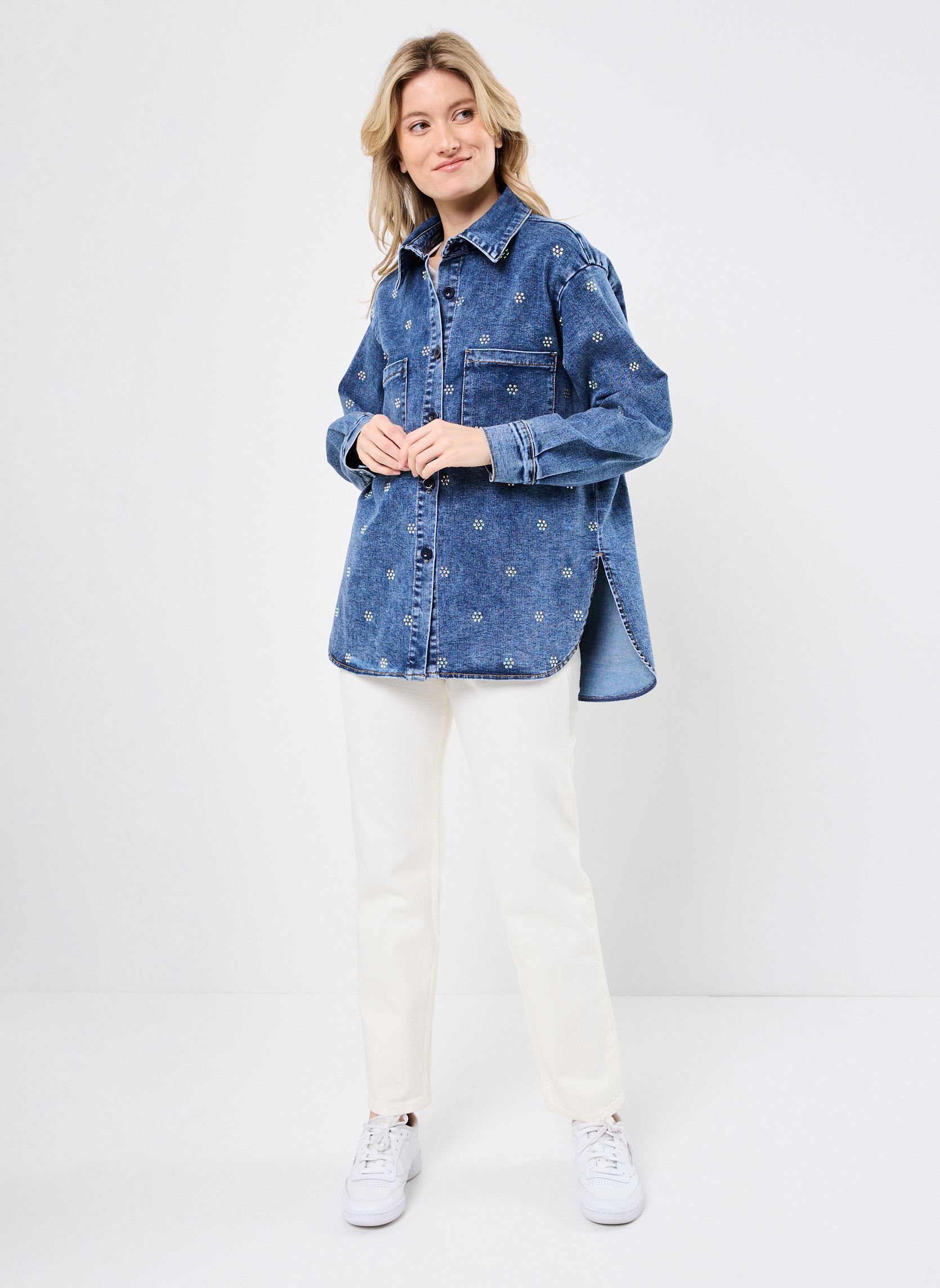 Vestes EL1115DE femme bleu Lili Sidonio Vestes EL1115DE femme bleu DENIM BLUE