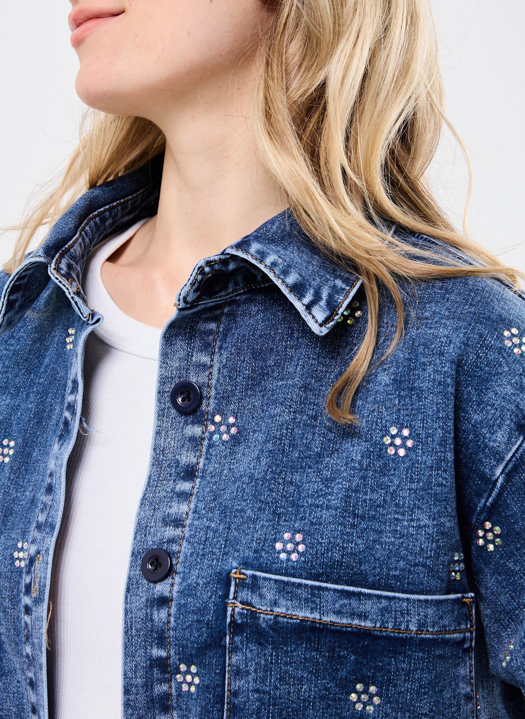 Vestes EL1115DE femme bleu Lili Sidonio Vestes EL1115DE femme bleu DENIM BLUE