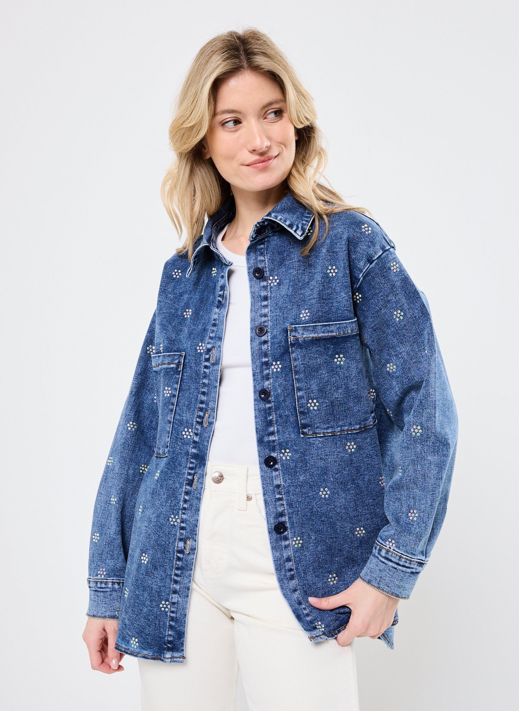 Vestes EL1115DE femme bleu Lili Sidonio Vestes EL1115DE femme bleu DENIM BLUE