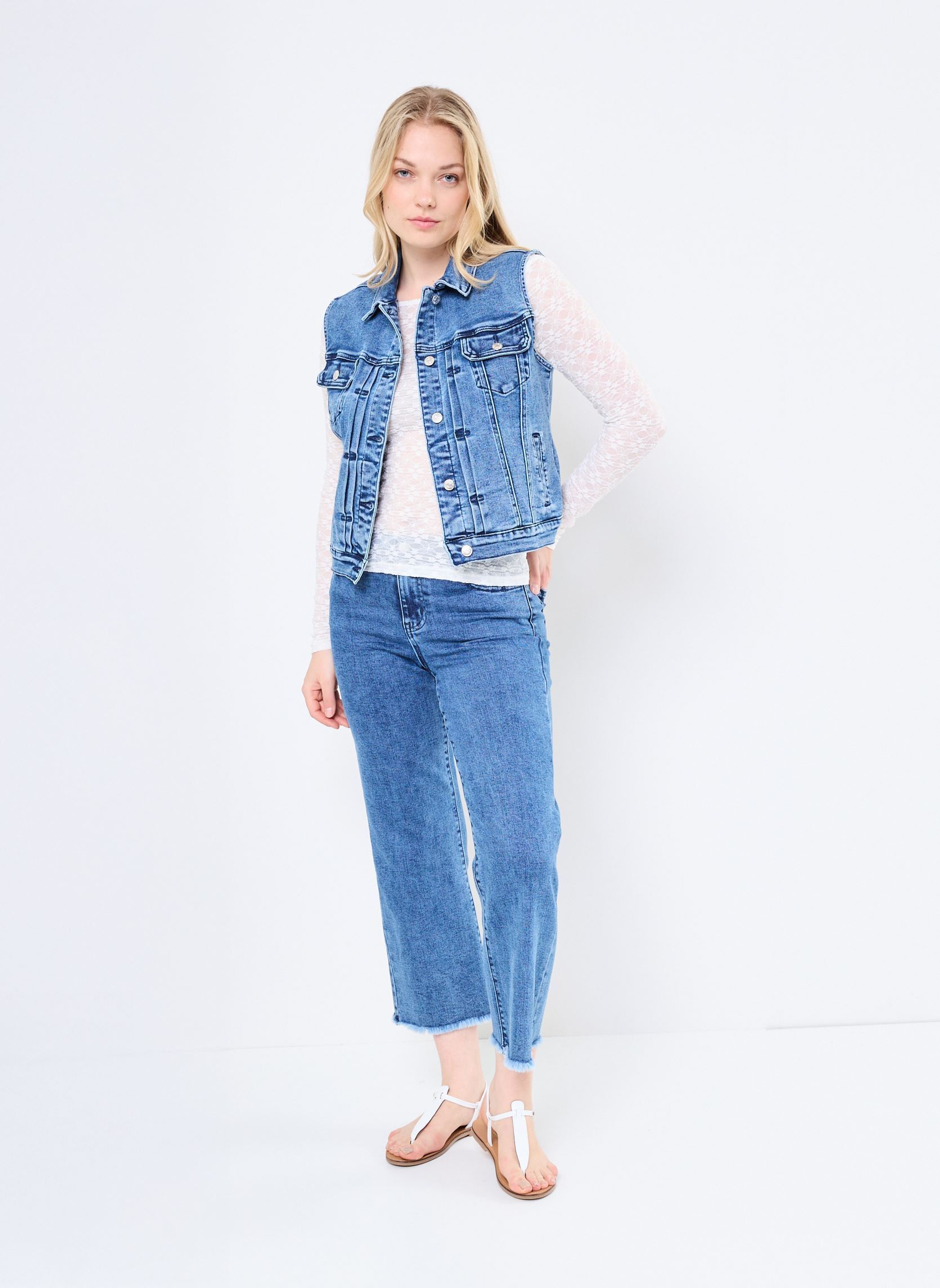 Westen EL1116DE damen blau Lili Sidonio Westen EL1116DE damen blau DENIM BLUE